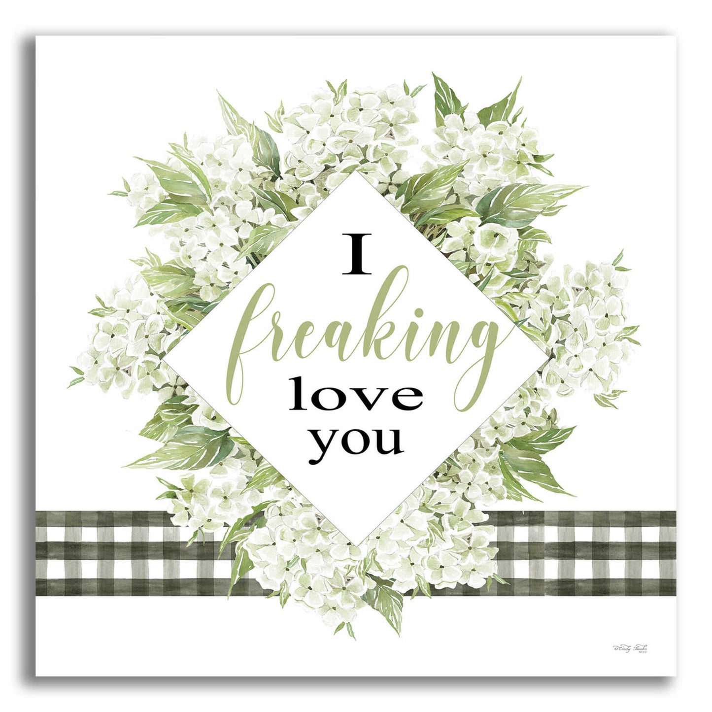 Epic Art 'I Freaking Love You' by Cindy Jacobs, Acrylic Glass Wall Art,12x12