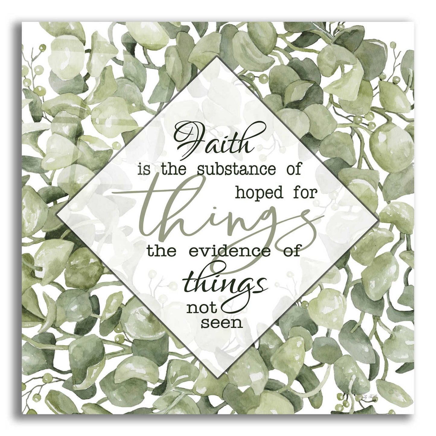 Epic Art 'Faith Is' by Cindy Jacobs, Acrylic Glass Wall Art,12x12