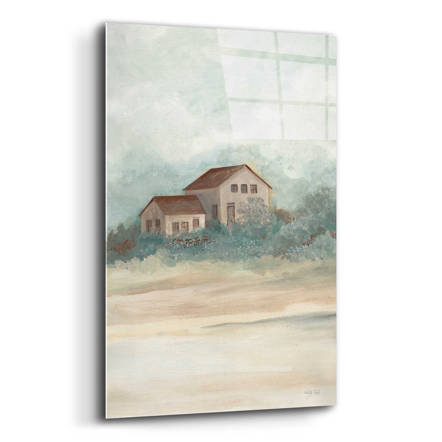 Epic Art 'House In Country' by Cindy Jacobs, Acrylic Glass Wall Art,12x16