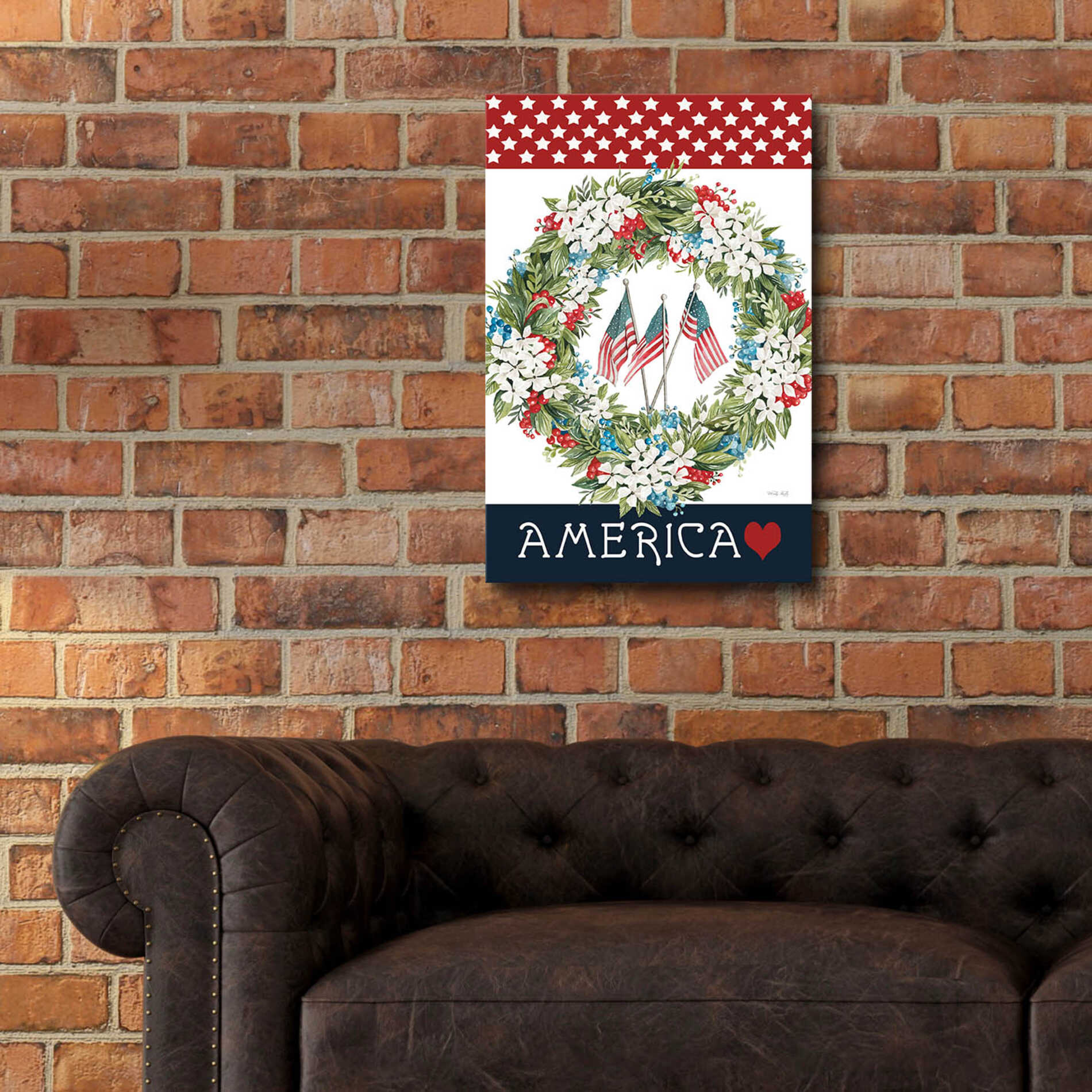 Epic Art 'America Love' by Cindy Jacobs, Acrylic Glass Wall Art,16x24