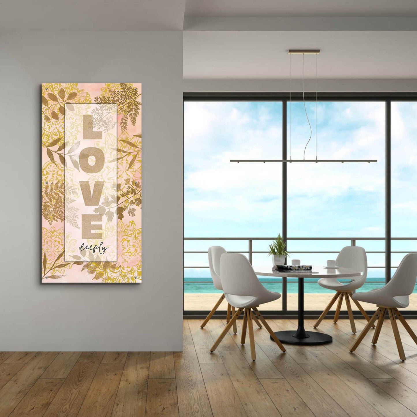 Epic Art 'Love Deeply' by Cindy Jacobs, Acrylic Glass Wall Art,24x48