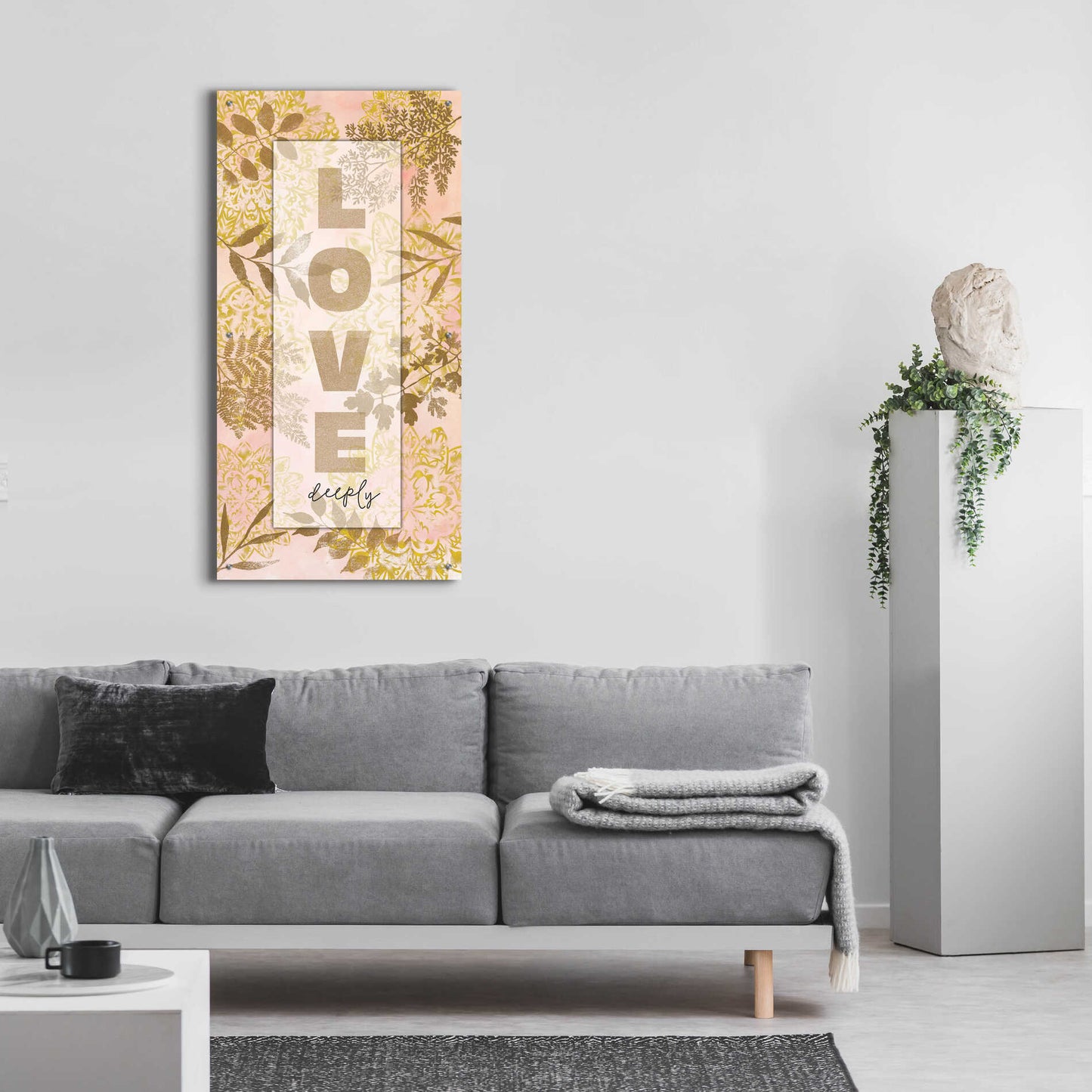 Epic Art 'Love Deeply' by Cindy Jacobs, Acrylic Glass Wall Art,24x48