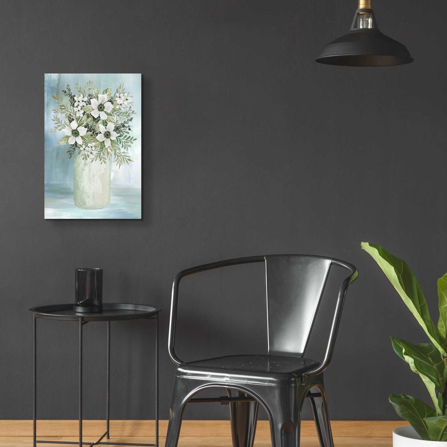 Epic Art 'White Blooms I' by Cindy Jacobs, Acrylic Glass Wall Art,16x24