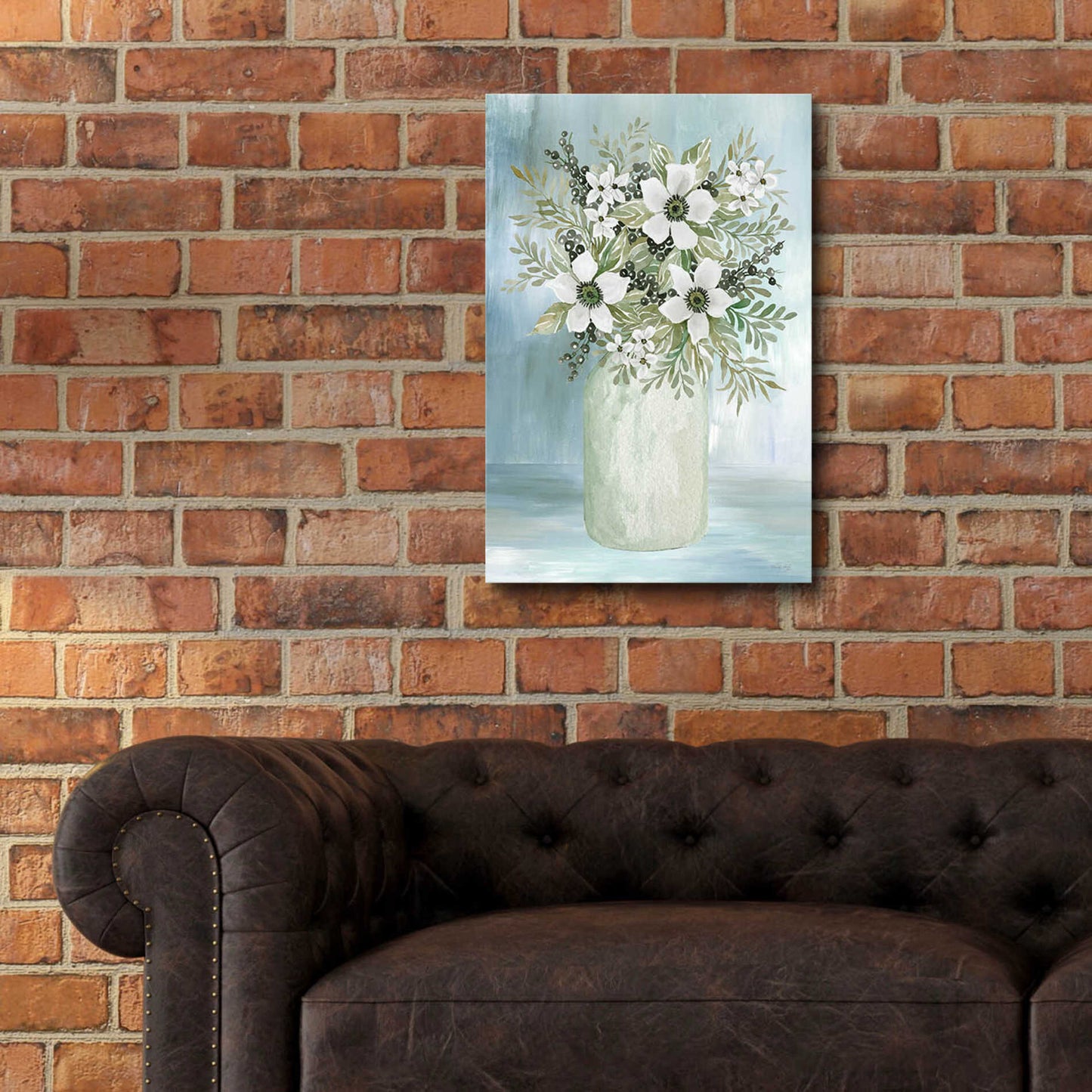 Epic Art 'White Blooms I' by Cindy Jacobs, Acrylic Glass Wall Art,16x24