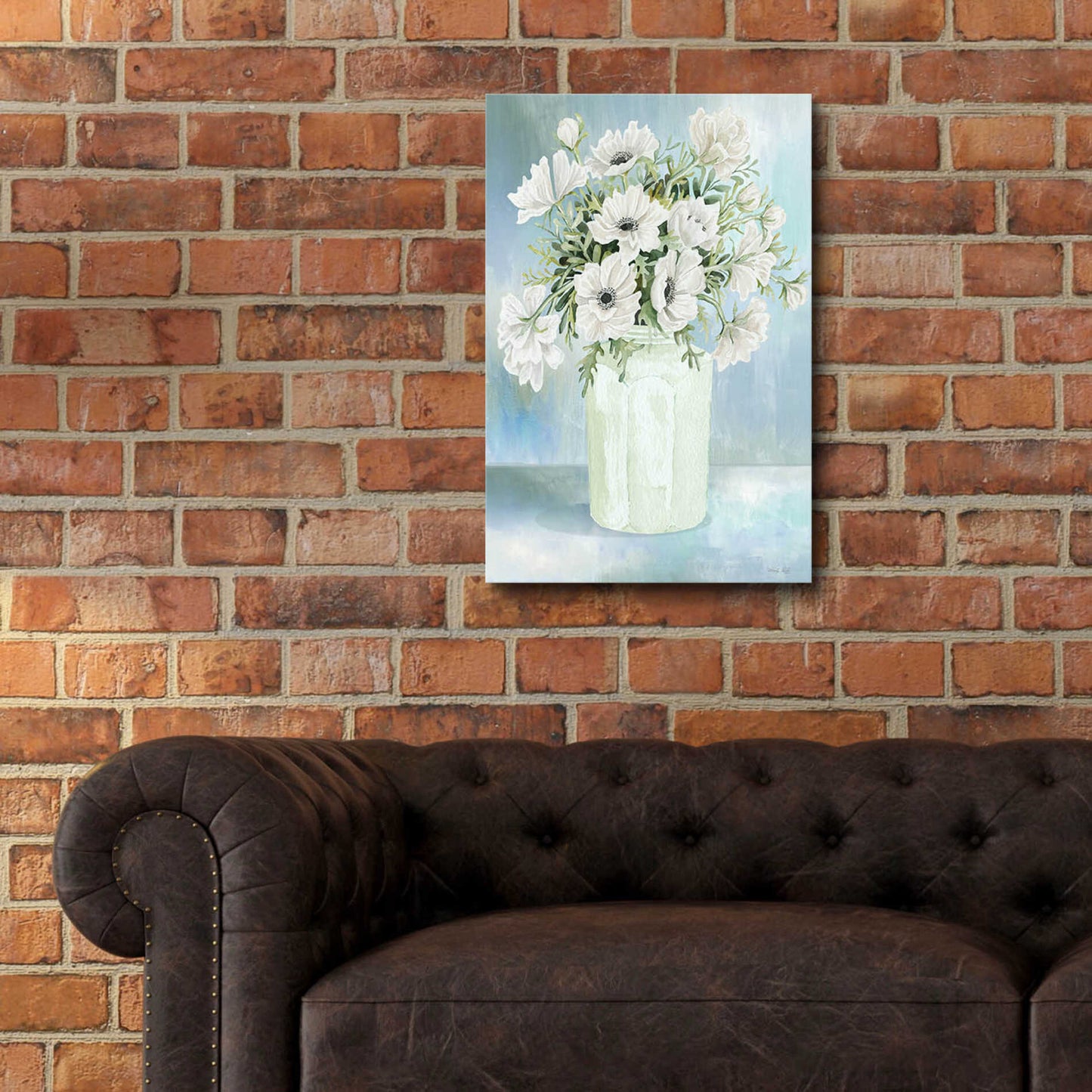 Epic Art 'White Blooms II' by Cindy Jacobs, Acrylic Glass Wall Art,16x24