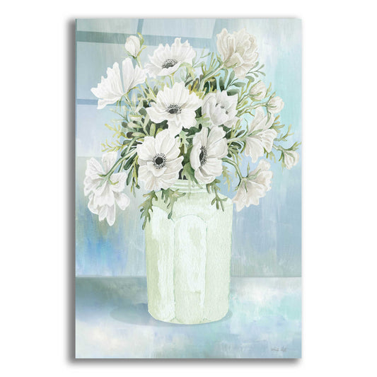 Epic Art 'White Blooms II' by Cindy Jacobs, Acrylic Glass Wall Art