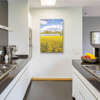 Epic Art 'Field Of Yellow I' by Donnie Quillen, Acrylic Glass Wall Art,24x36