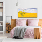 Epic Art 'Field Of Yellow II' by Donnie Quillen, Acrylic Glass Wall Art,48x24