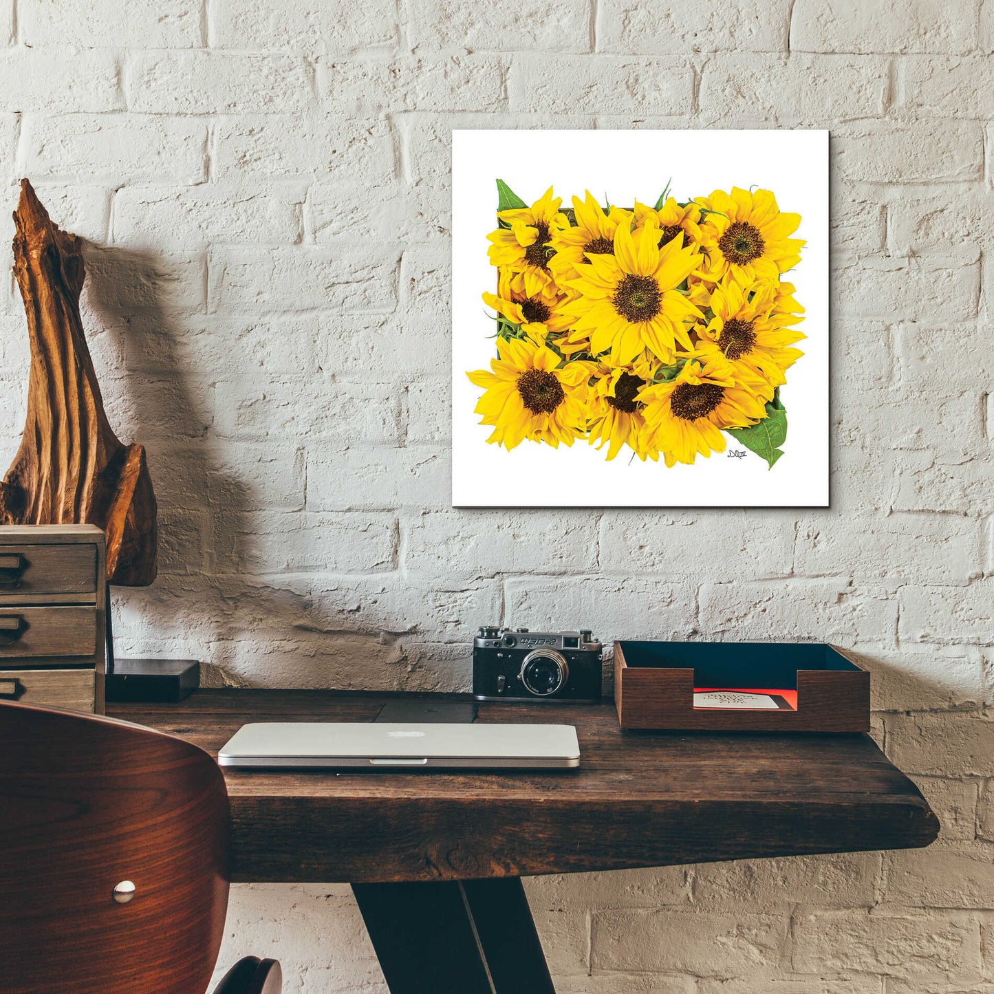 Epic Art 'Sunflower Bouquet' by Donnie Quillen, Acrylic Glass Wall Art,12x12