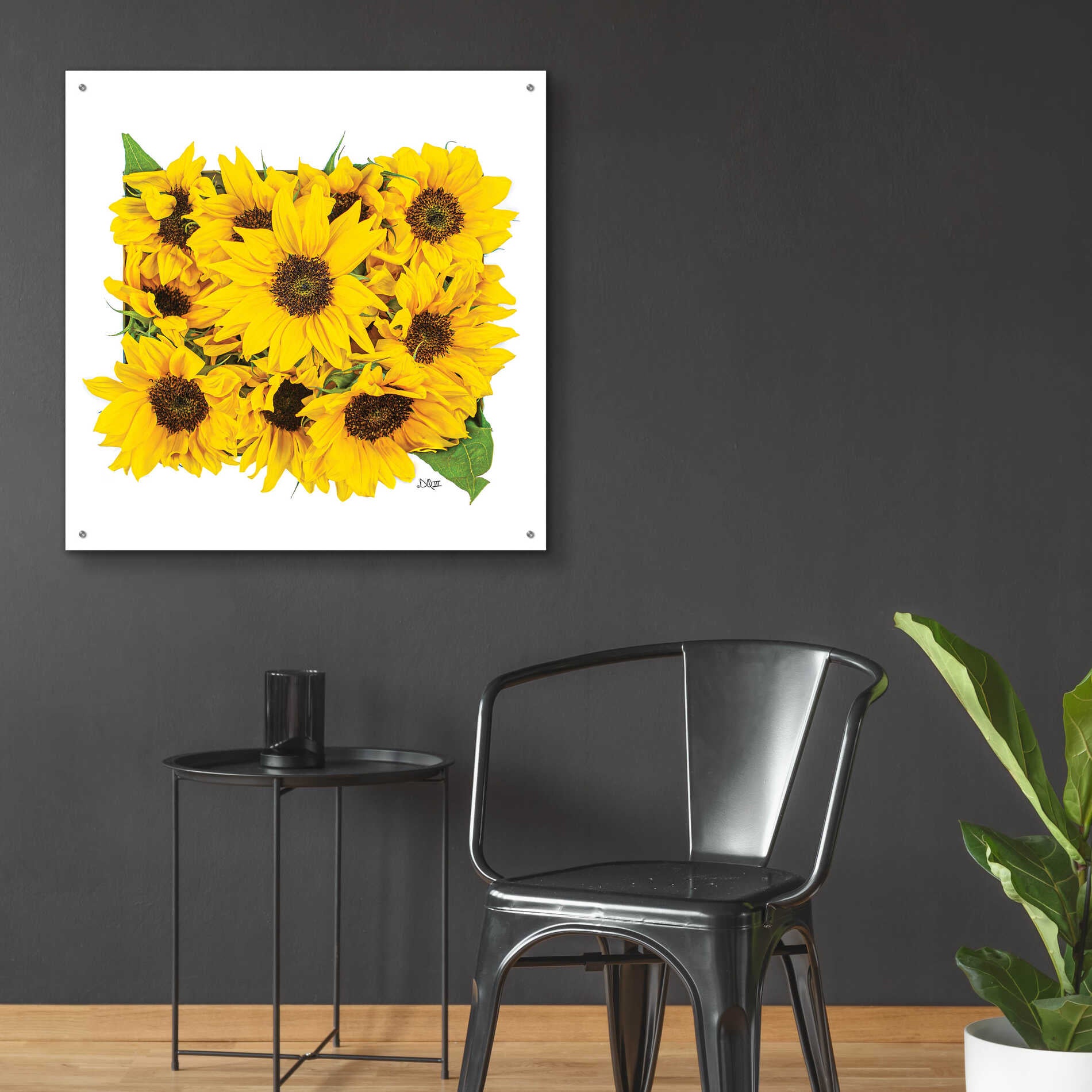 Epic Art 'Sunflower Bouquet' by Donnie Quillen, Acrylic Glass Wall Art,36x36