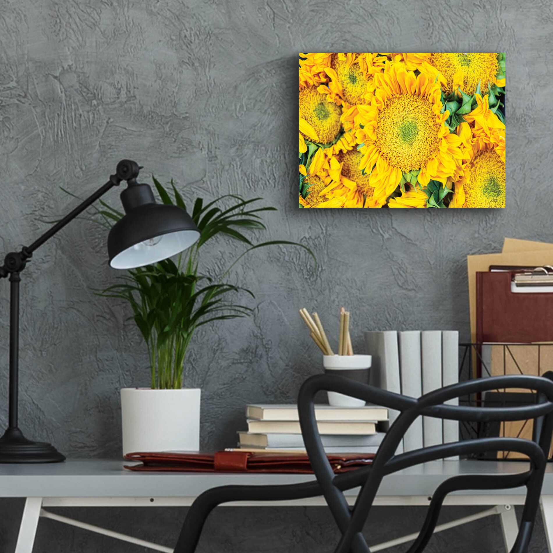 Epic Art 'Sunflower Summer' by Donnie Quillen, Acrylic Glass Wall Art,16x12