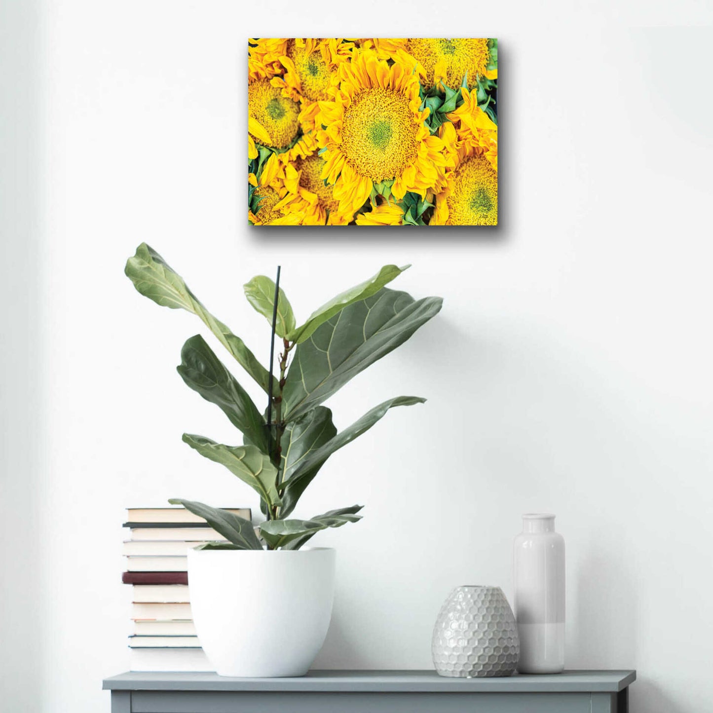 Epic Art 'Sunflower Summer' by Donnie Quillen, Acrylic Glass Wall Art,16x12