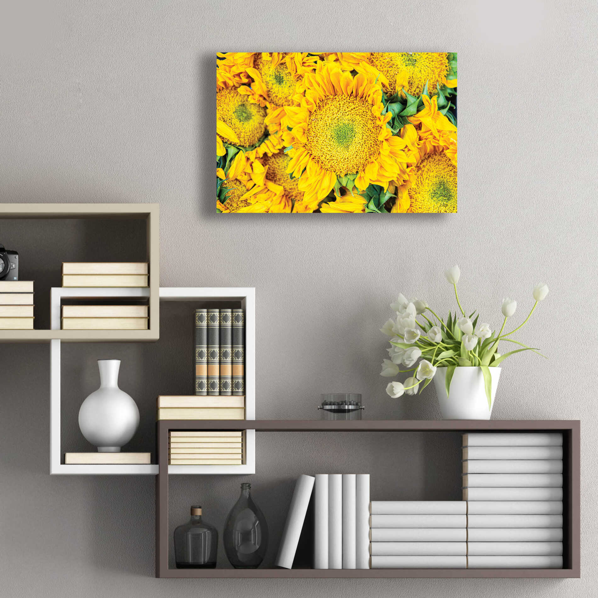 Epic Art 'Sunflower Summer' by Donnie Quillen, Acrylic Glass Wall Art,24x16