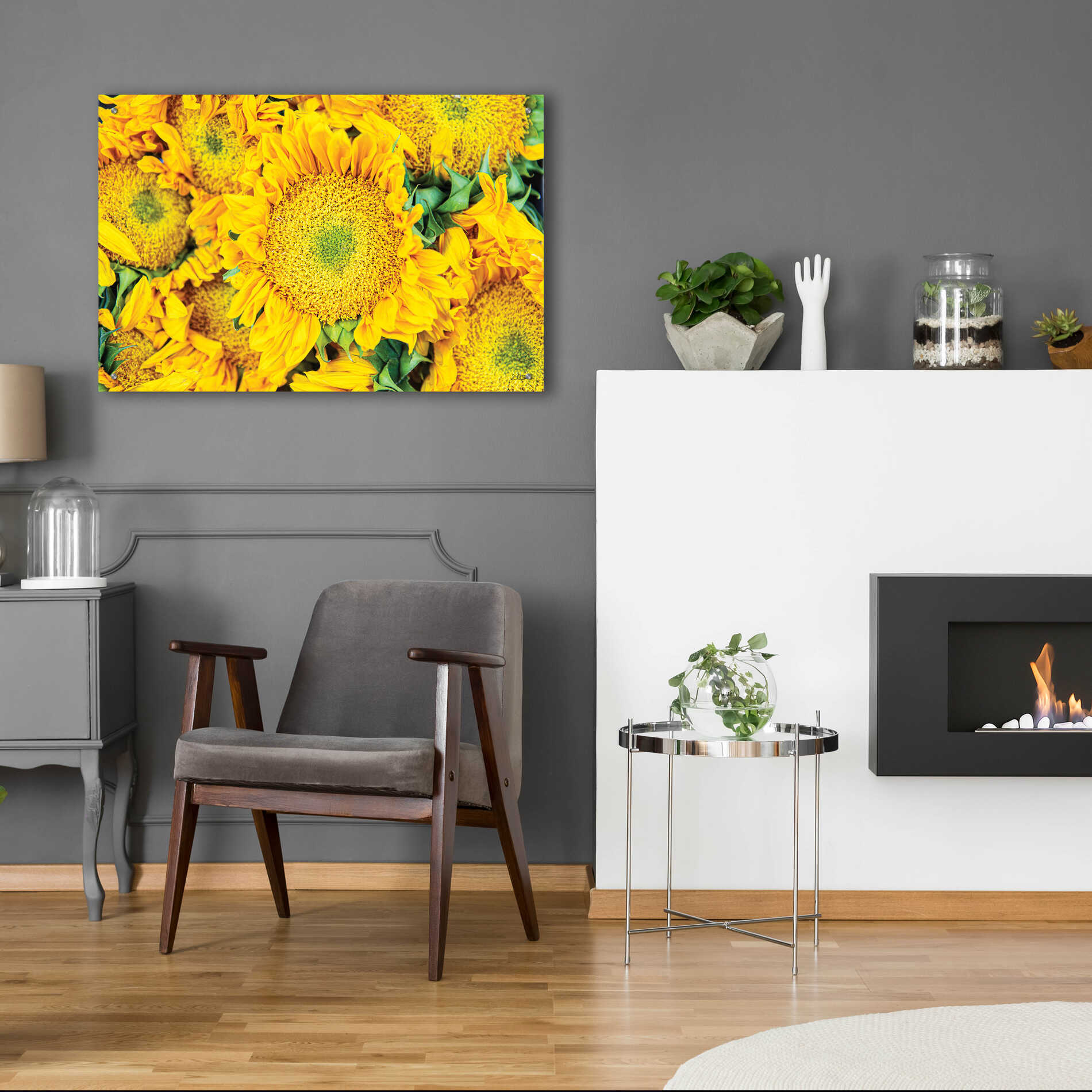 Epic Art 'Sunflower Summer' by Donnie Quillen, Acrylic Glass Wall Art,36x24