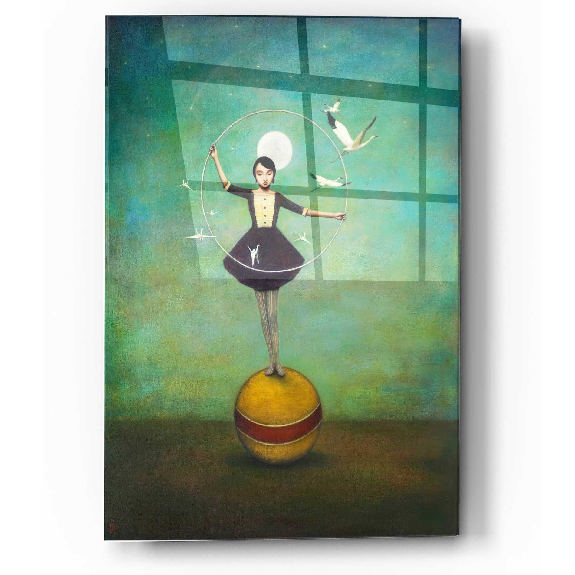 Epic Art 'Luna's Circle' by Duy Huynh, Acrylic Glass Wall Art,12x16