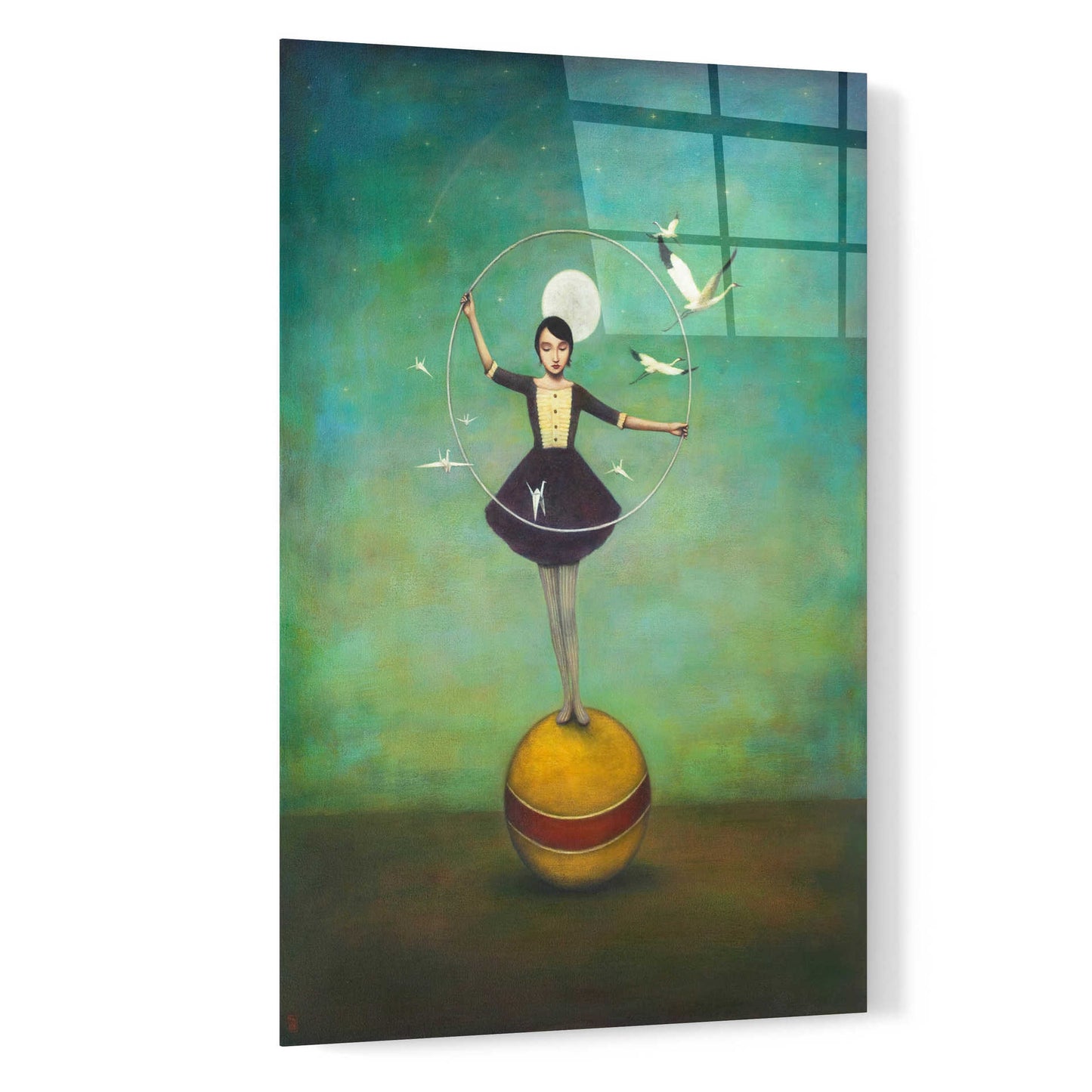 Epic Art 'Luna's Circle' by Duy Huynh, Acrylic Glass Wall Art,16x24