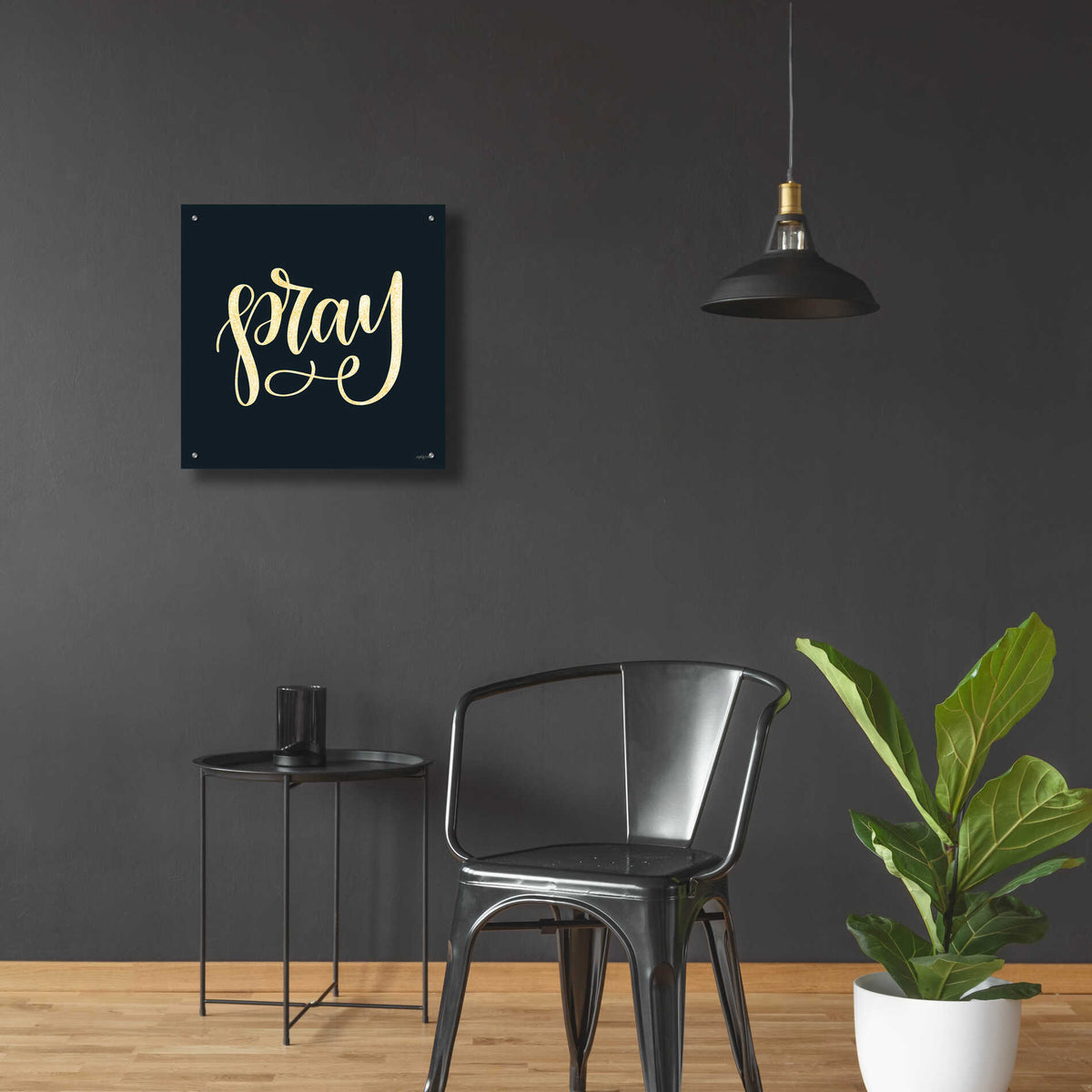 Epic Art 'Pray' by Imperfect Dust, Acrylic Glass Wall Art,24x24