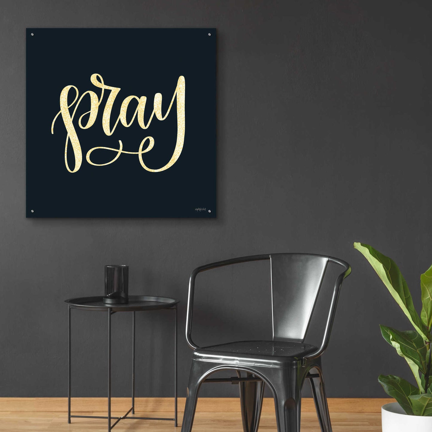 Epic Art 'Pray' by Imperfect Dust, Acrylic Glass Wall Art,36x36