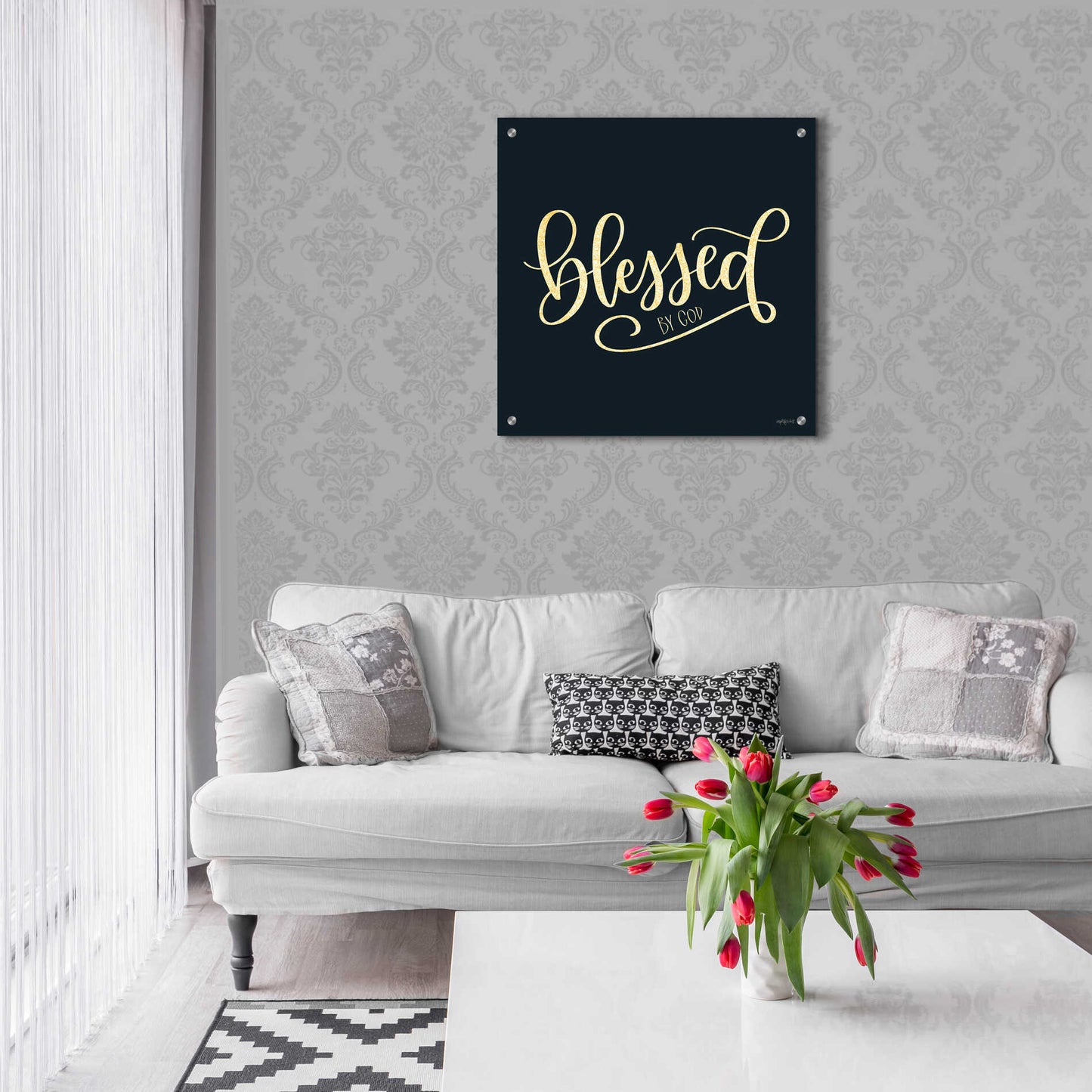 Epic Art 'Blessed By God' by Imperfect Dust, Acrylic Glass Wall Art,24x24