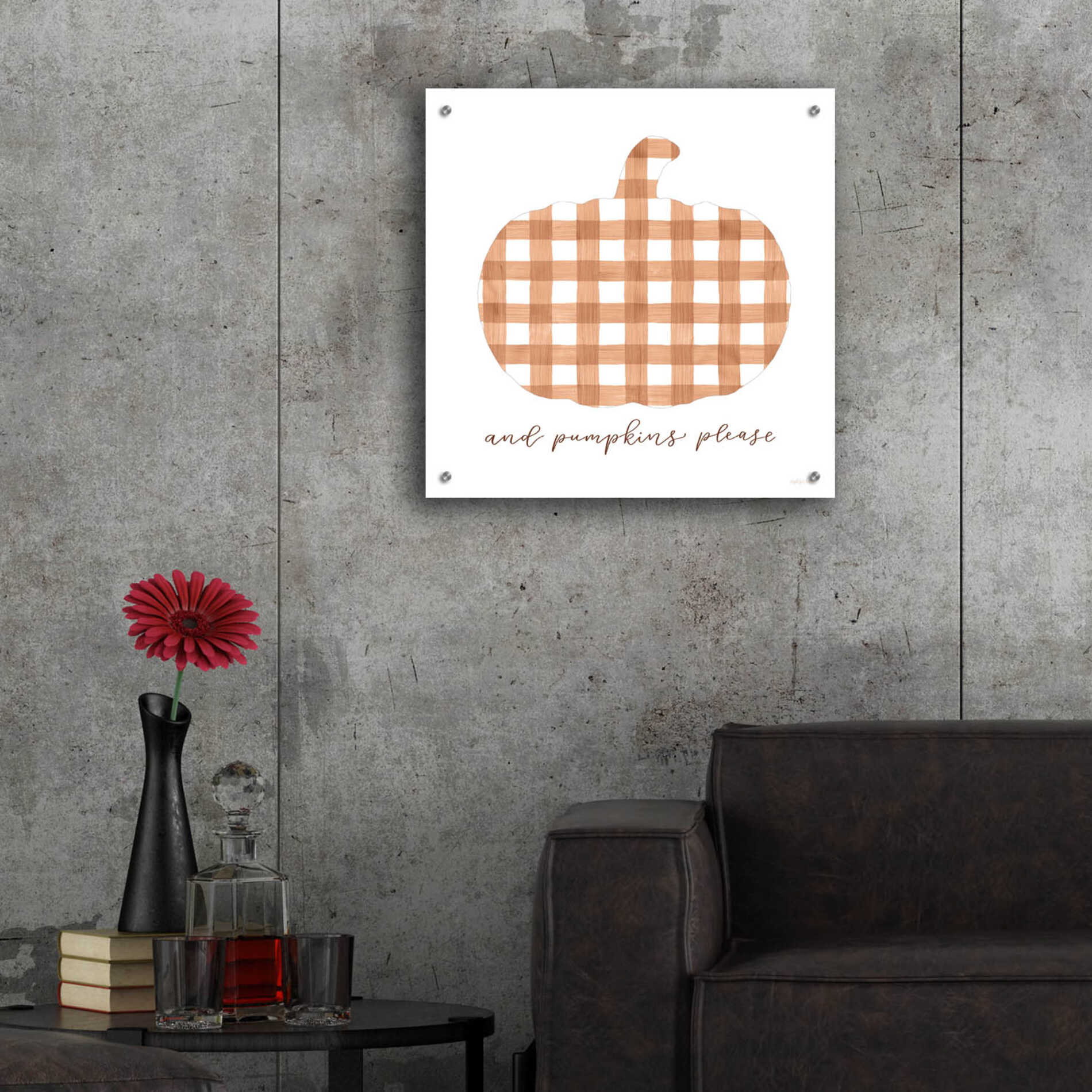 Epic Art 'And Pumpkins Please' by Imperfect Dust, Acrylic Glass Wall Art,24x24