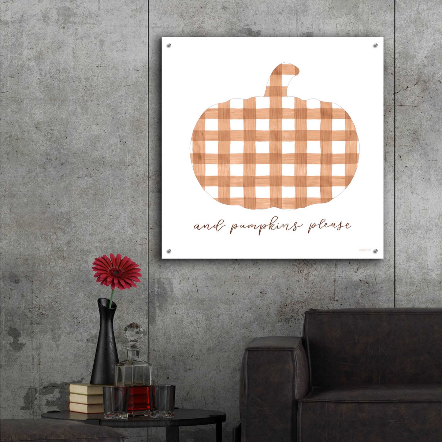 Epic Art 'And Pumpkins Please' by Imperfect Dust, Acrylic Glass Wall Art,36x36