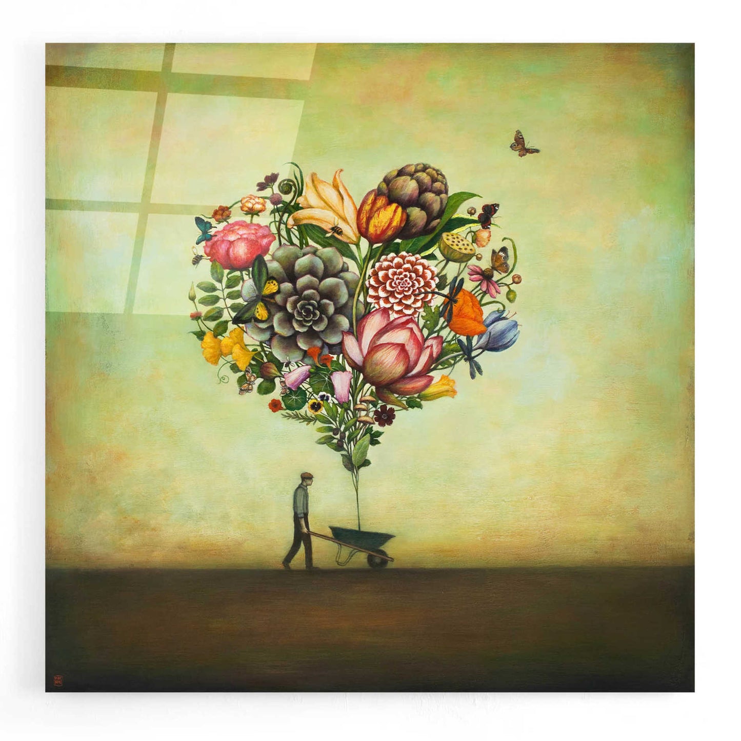 Epic Art 'Big Heart Botany' by Duy Huynh, Acrylic Glass Wall Art,12x12
