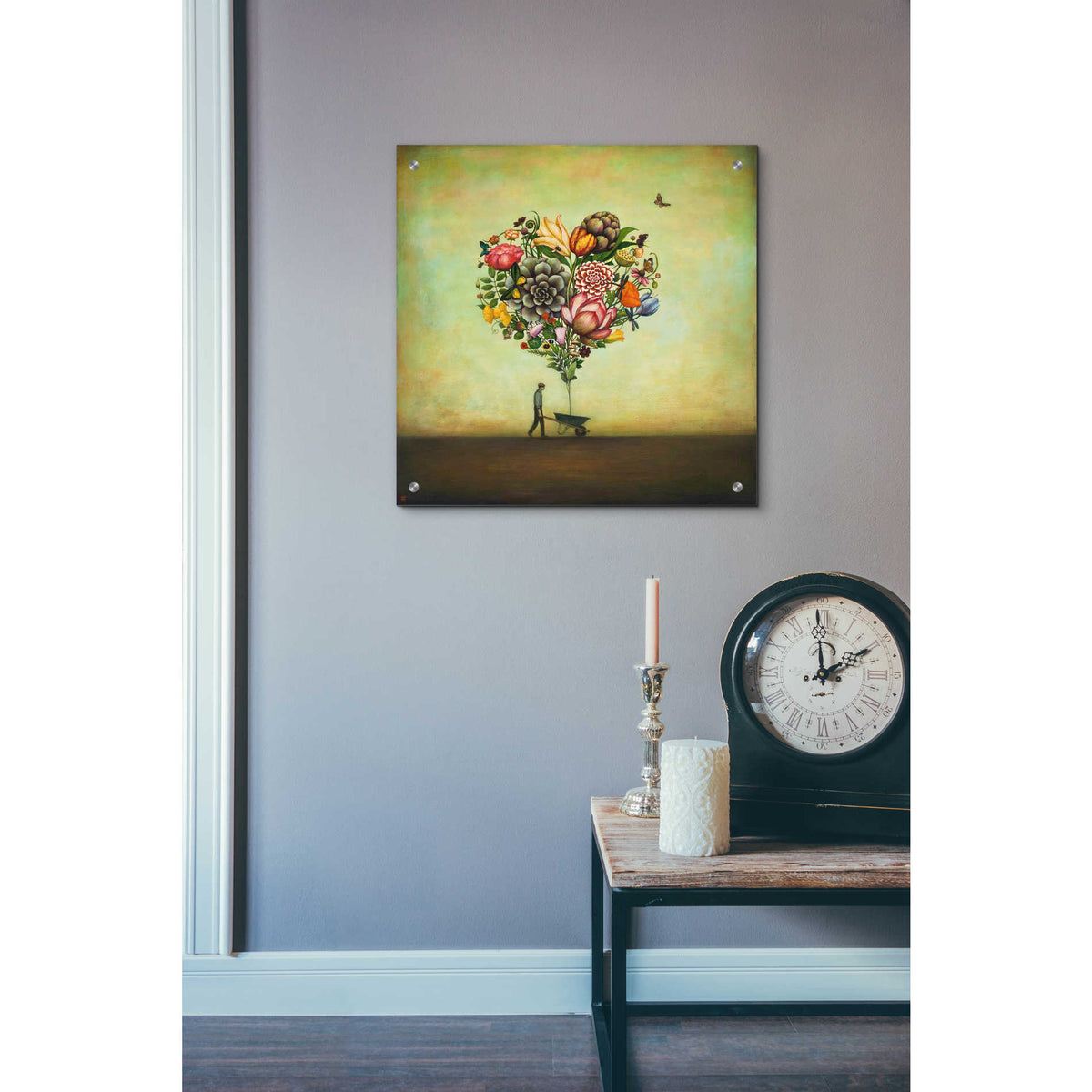 Epic Art 'Big Heart Botany' by Duy Huynh, Acrylic Glass Wall Art,24x24
