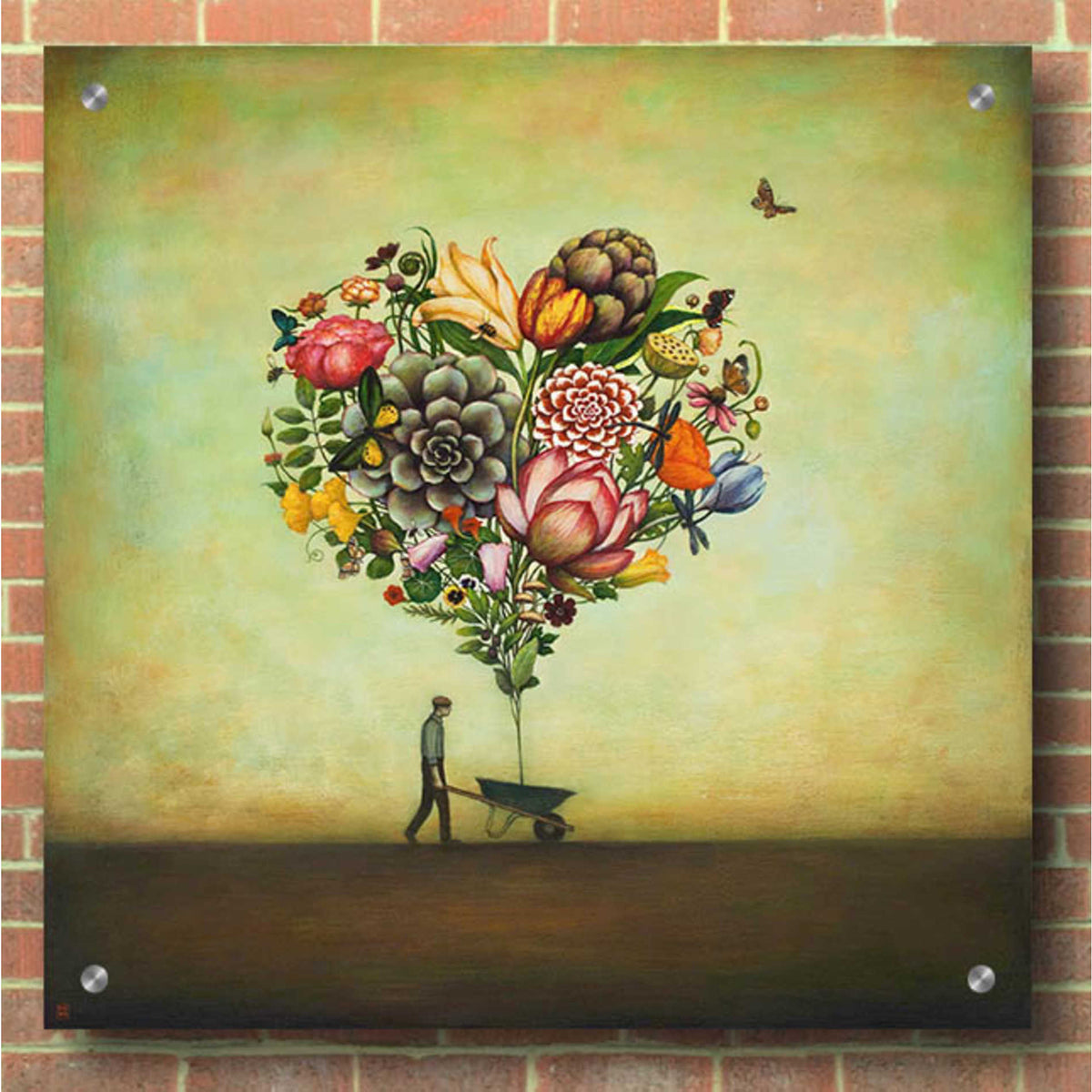 Epic Art 'Big Heart Botany' by Duy Huynh, Acrylic Glass Wall Art,36x36