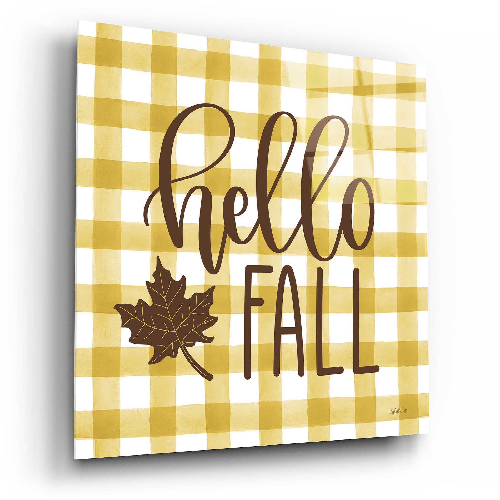 Epic Art 'Hello Fall' by Imperfect Dust, Acrylic Glass Wall Art,12x12