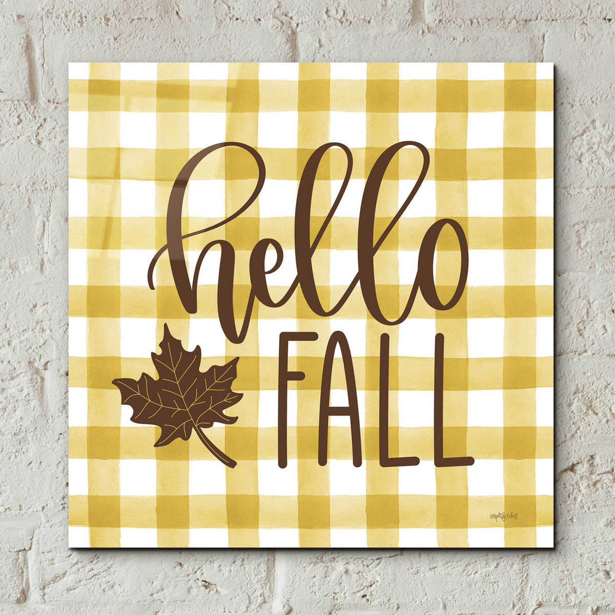 Epic Art 'Hello Fall' by Imperfect Dust, Acrylic Glass Wall Art,12x12