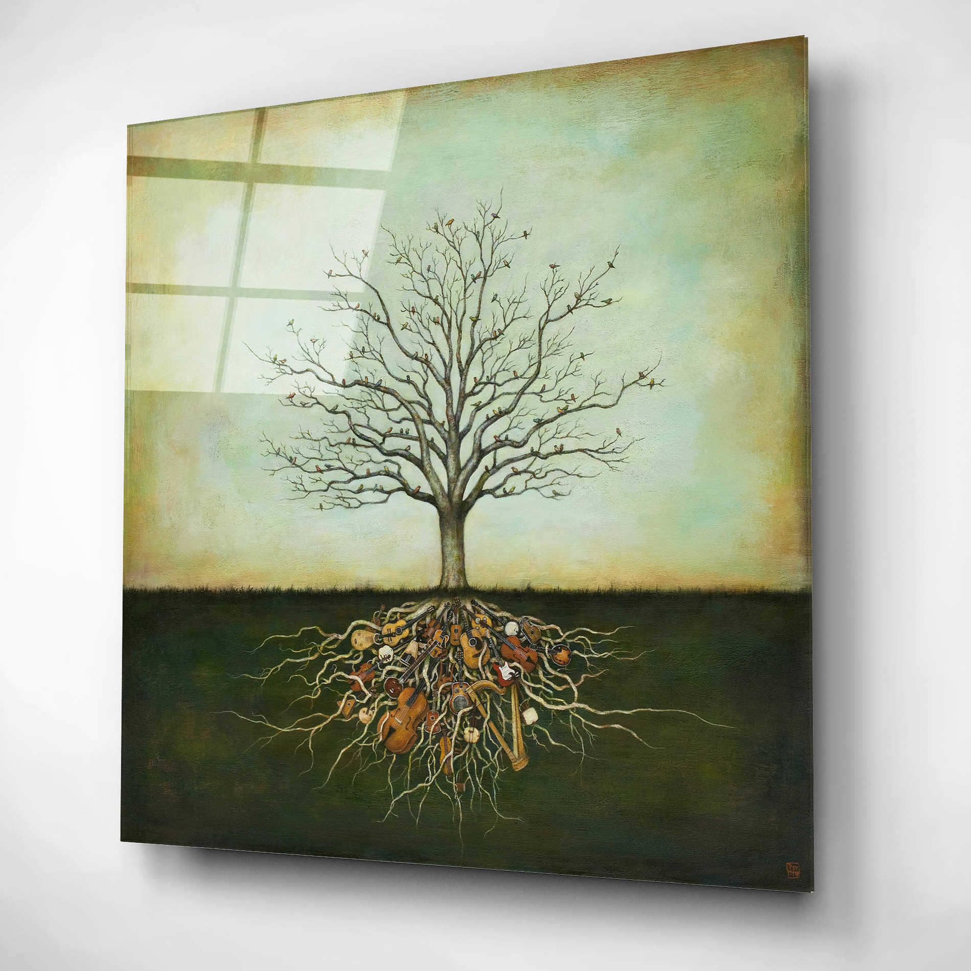 Epic Art 'Strung Together' by Duy Huynh, Acrylic Glass Wall Art,12x12