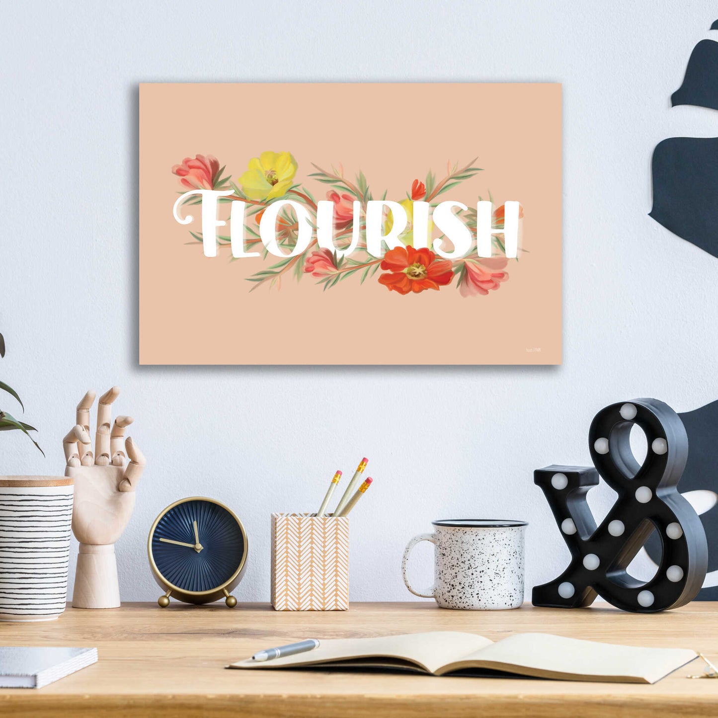 Epic Art 'Flourish' by House Fenway, Acrylic Glass Wall Art,16x12