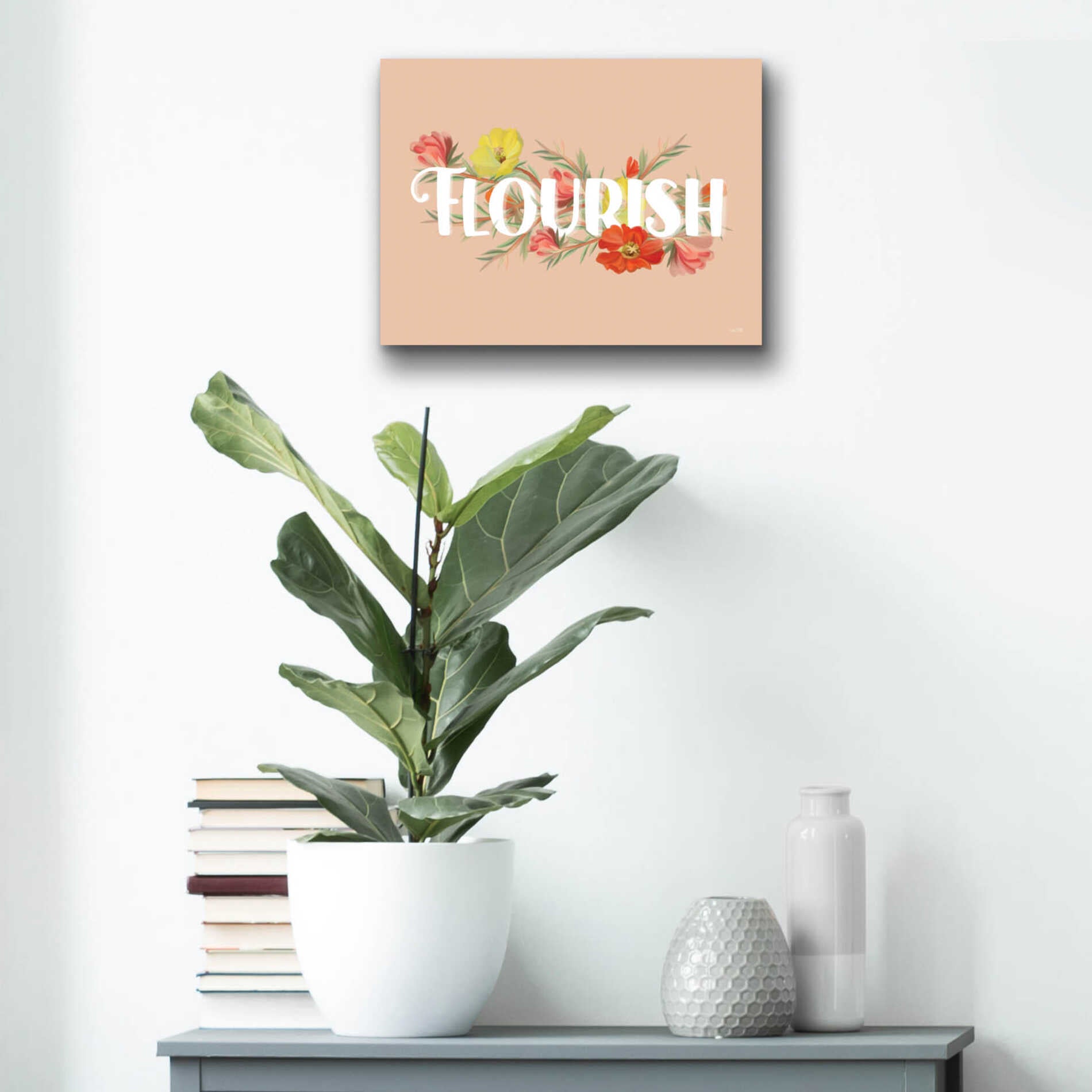 Epic Art 'Flourish' by House Fenway, Acrylic Glass Wall Art,16x12