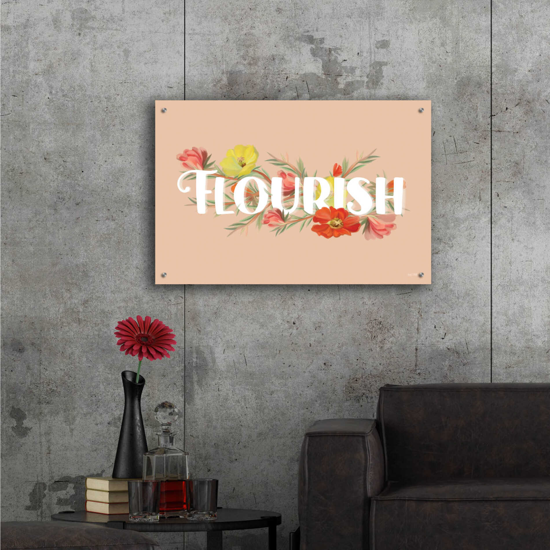 Epic Art 'Flourish' by House Fenway, Acrylic Glass Wall Art,36x24