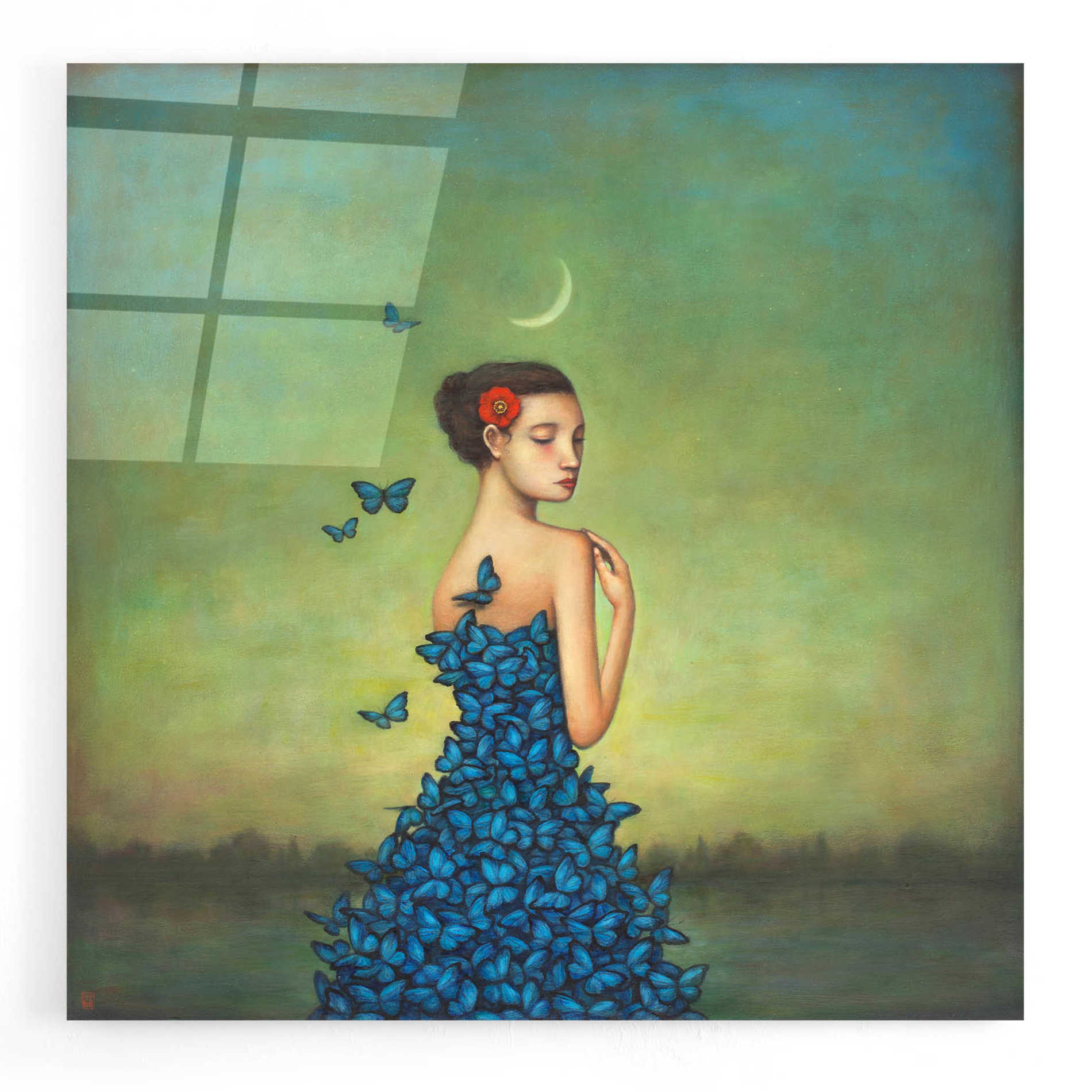 Epic Art 'Metamorphosis in Blue' by Duy Huynh, Acrylic Glass Wall Art