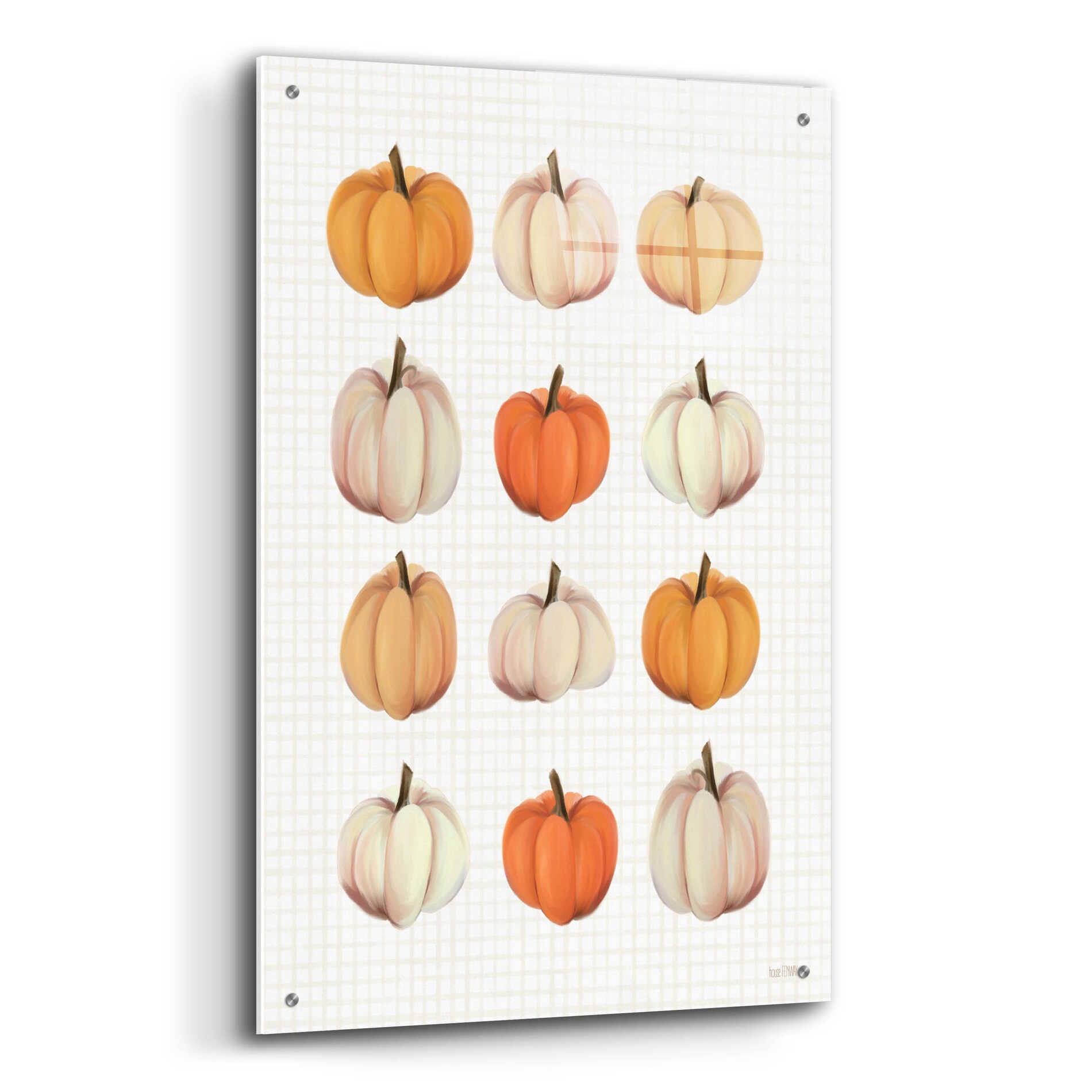 Epic Art 'Lots Of Pumpkins' by House Fenway, Acrylic Glass Wall Art,24x36