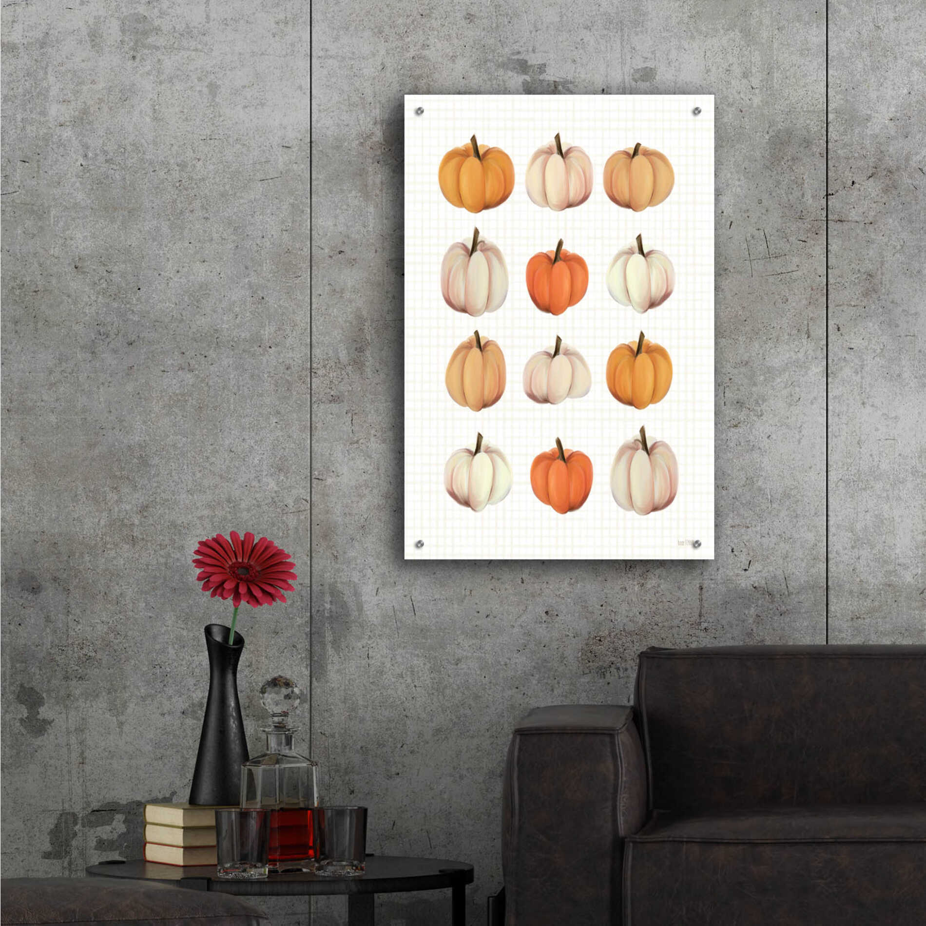 Epic Art 'Lots Of Pumpkins' by House Fenway, Acrylic Glass Wall Art,24x36