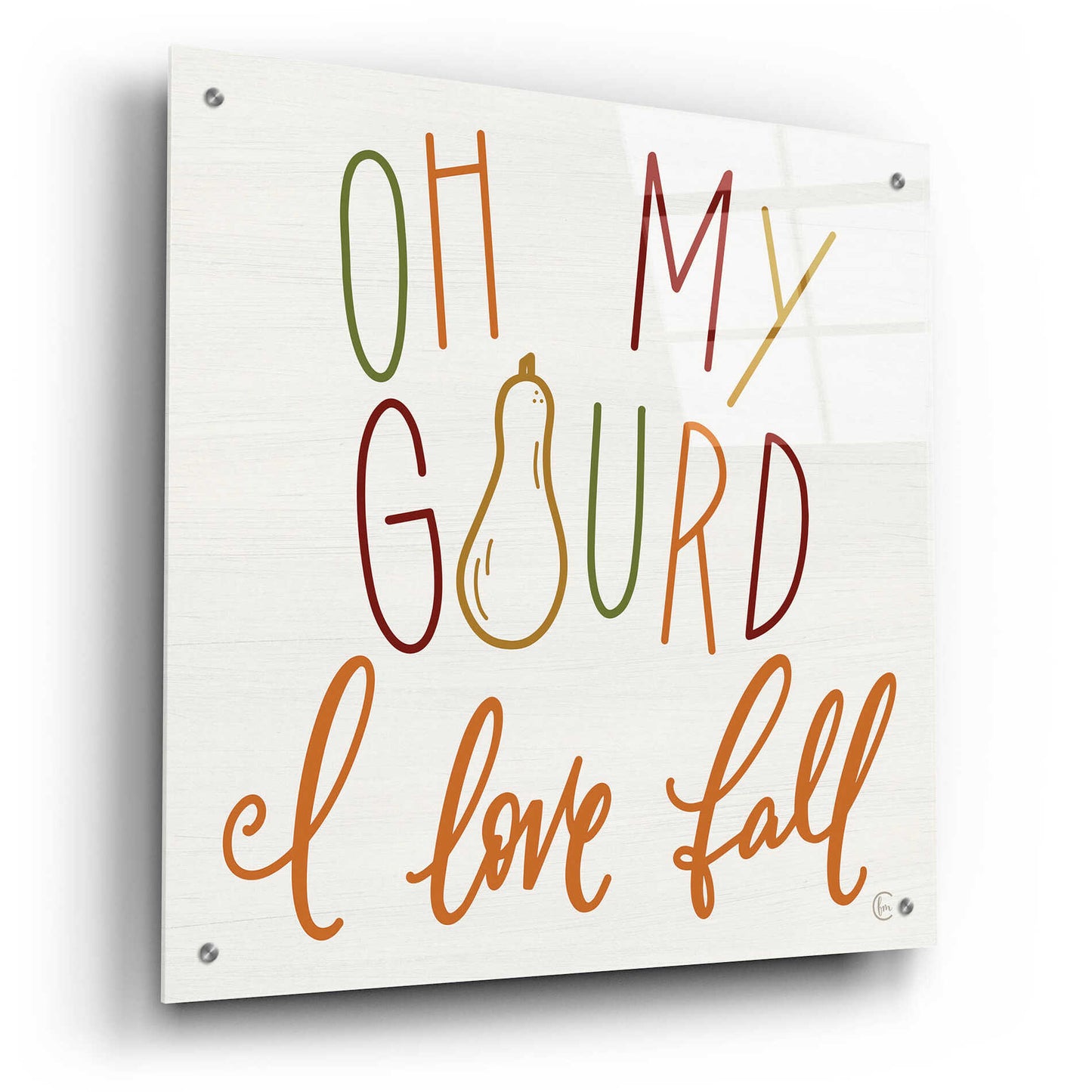 Epic Art 'Oh My Gourd ' by Fearfully Made Creations, Acrylic Glass Wall Art,24x24