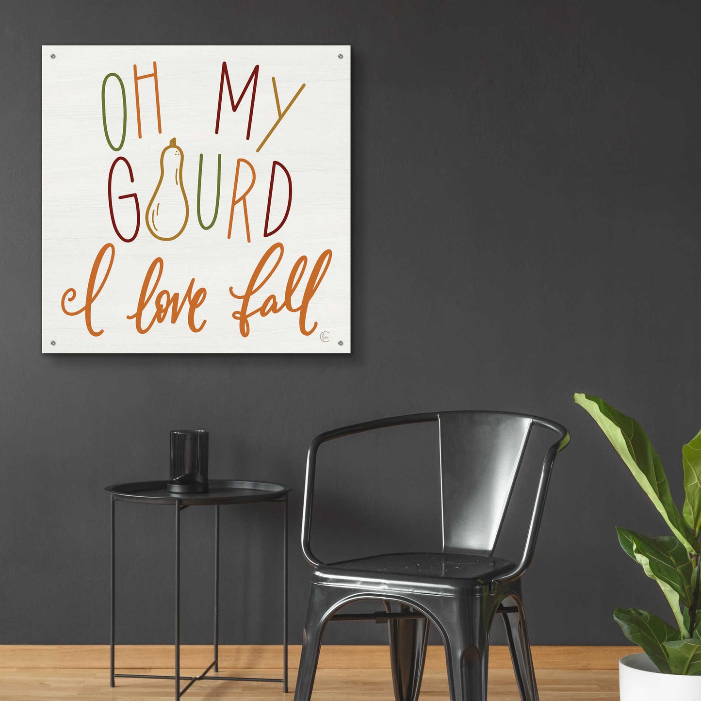Epic Art 'Oh My Gourd ' by Fearfully Made Creations, Acrylic Glass Wall Art,36x36