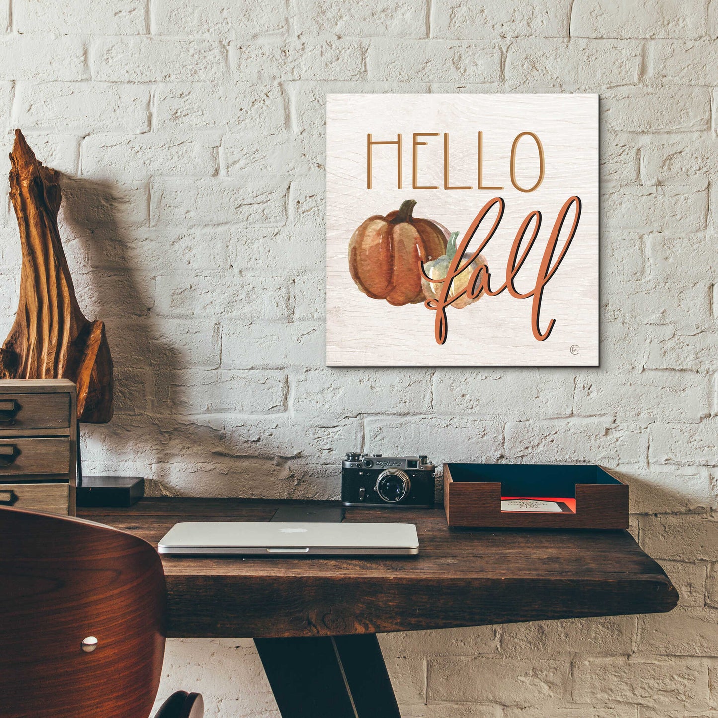 Epic Art 'Hello Fall' by Fearfully Made Creations, Acrylic Glass Wall Art,12x12