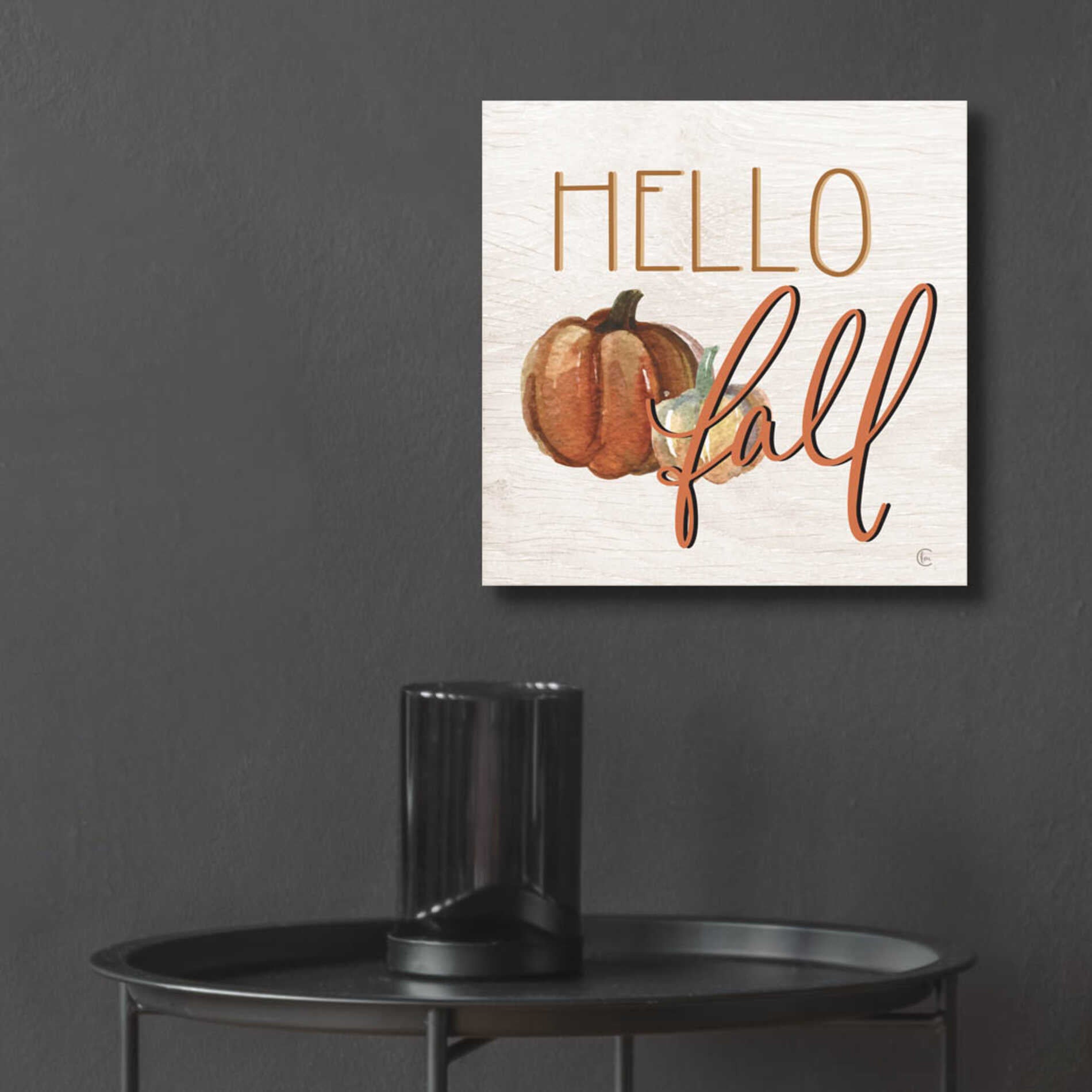 Epic Art 'Hello Fall' by Fearfully Made Creations, Acrylic Glass Wall Art,12x12