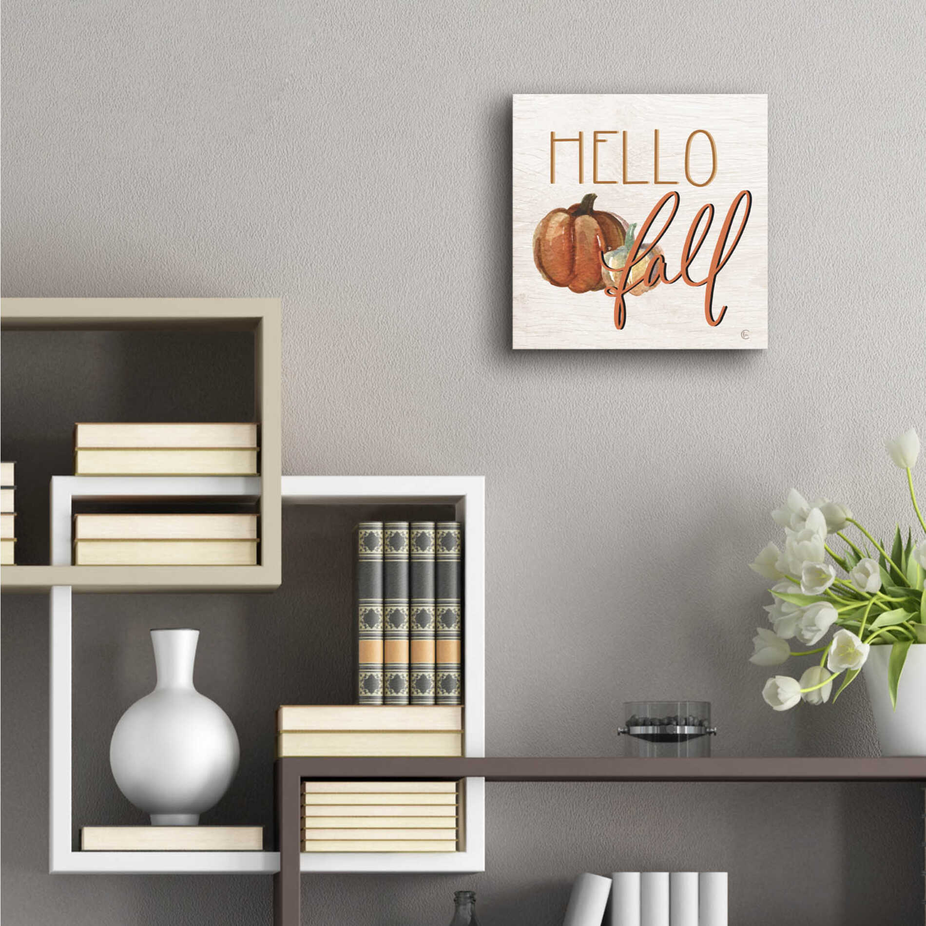 Epic Art 'Hello Fall' by Fearfully Made Creations, Acrylic Glass Wall Art,12x12