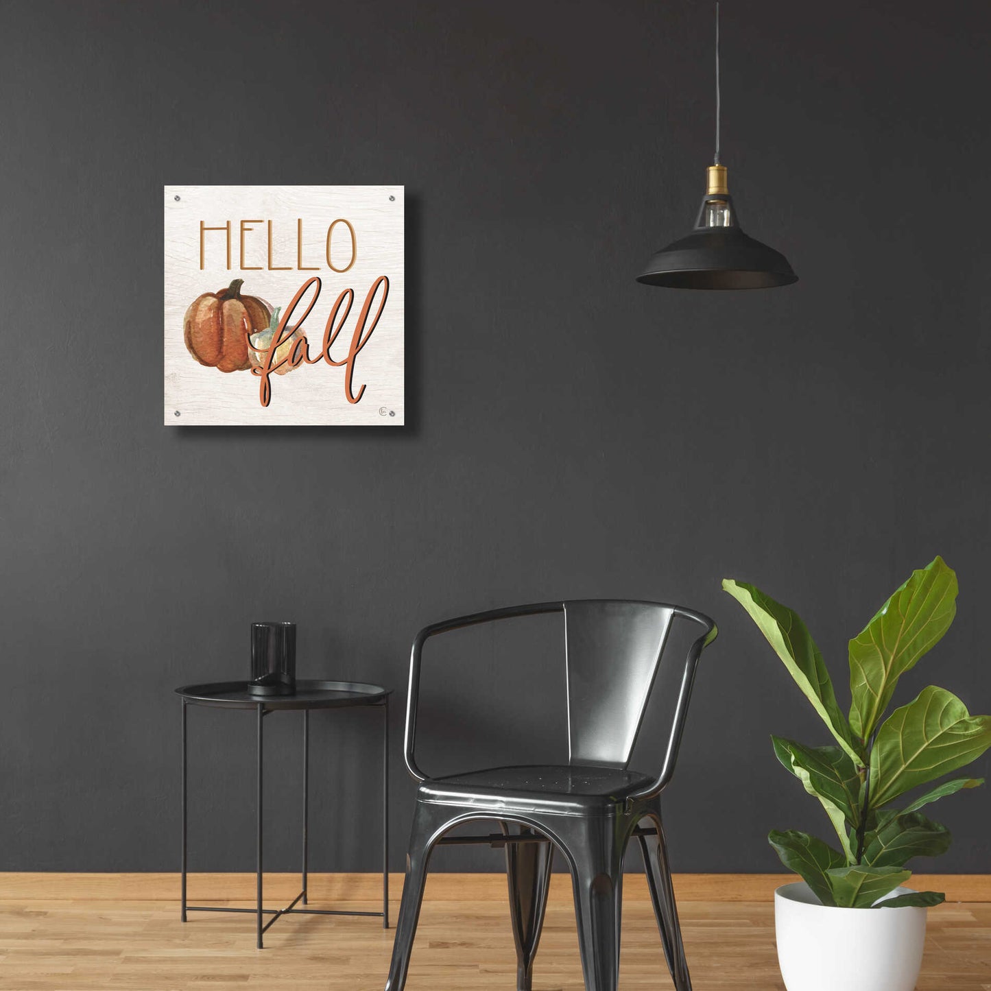 Epic Art 'Hello Fall' by Fearfully Made Creations, Acrylic Glass Wall Art,24x24