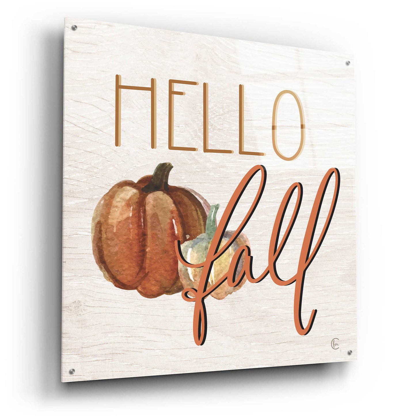 Epic Art 'Hello Fall' by Fearfully Made Creations, Acrylic Glass Wall Art,36x36