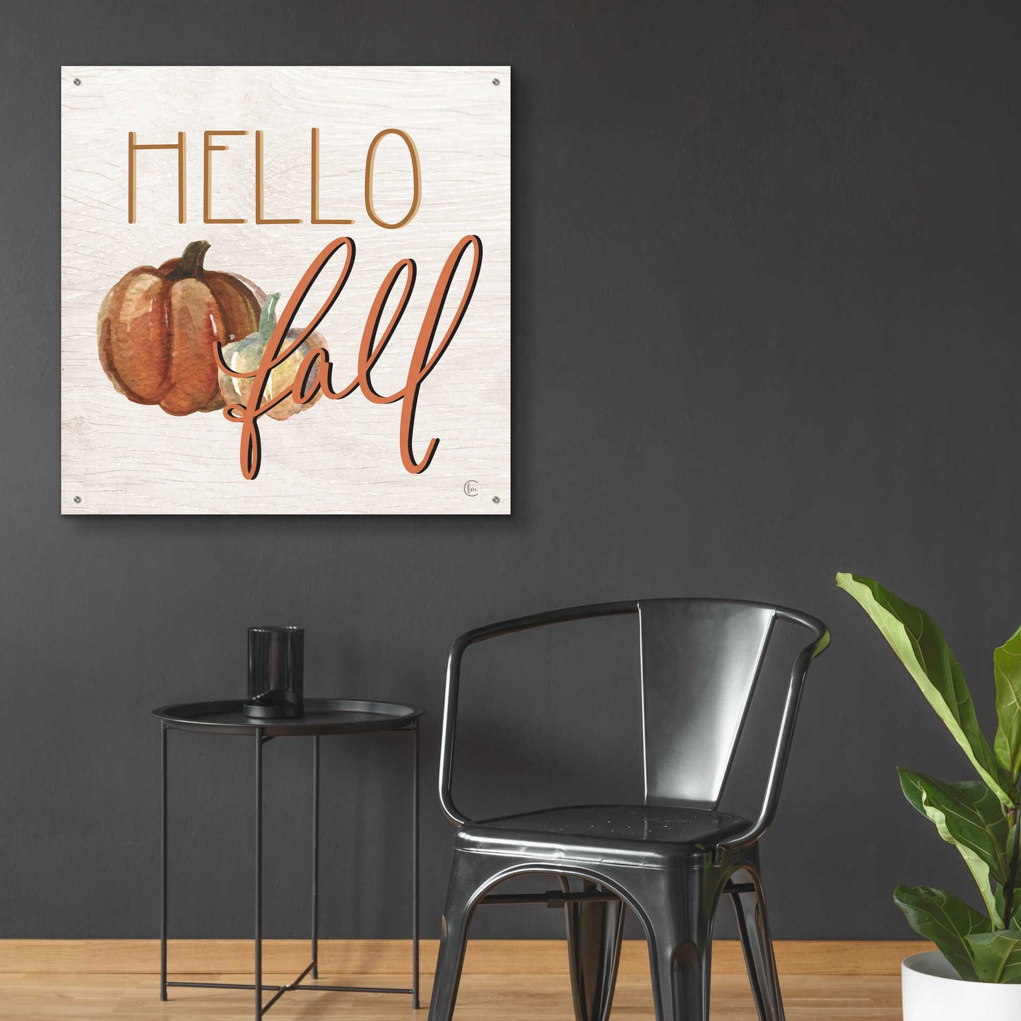 Epic Art 'Hello Fall' by Fearfully Made Creations, Acrylic Glass Wall Art,36x36