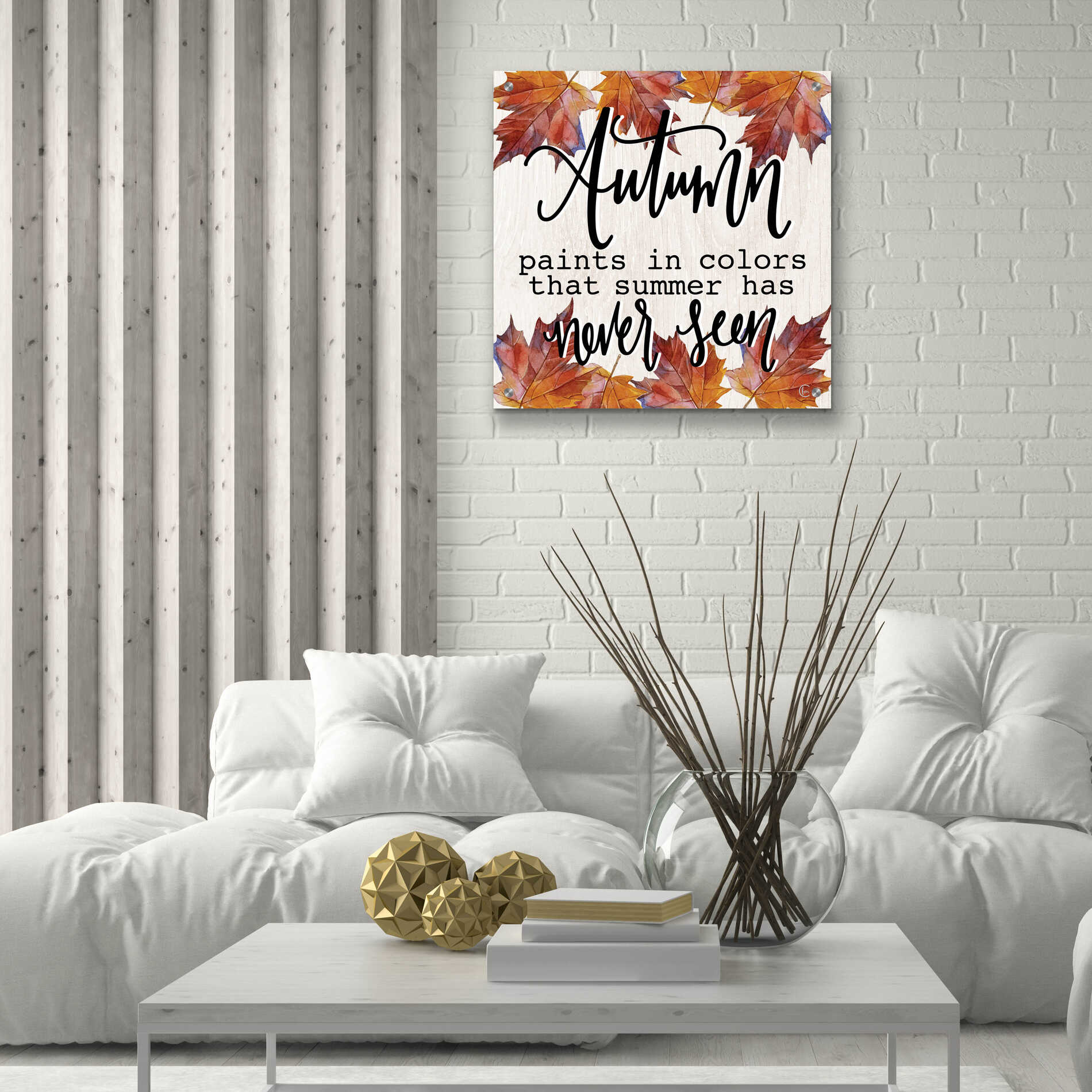 Epic Art 'Autumn Paints In Colors' by Fearfully Made Creations, Acrylic Glass Wall Art,24x24