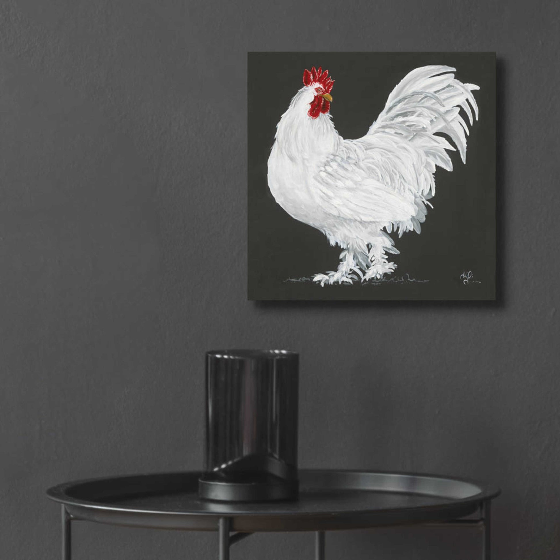 Epic Art 'Rooster' by Hollihocks Art, Acrylic Glass Wall Art,12x12