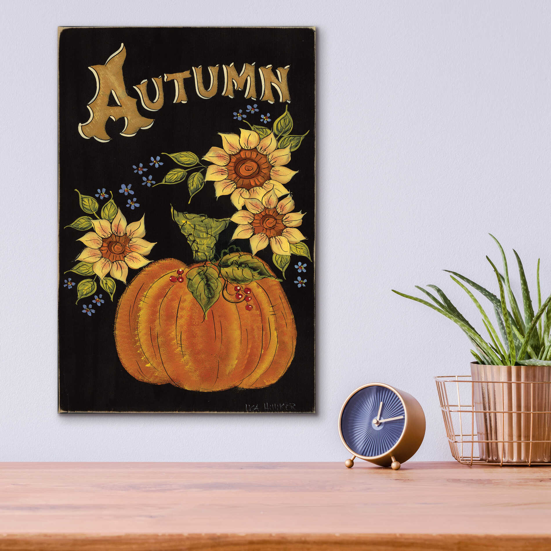 Epic Art 'Autumn' by Lisa Hilliker, Acrylic Glass Wall Art,12x16
