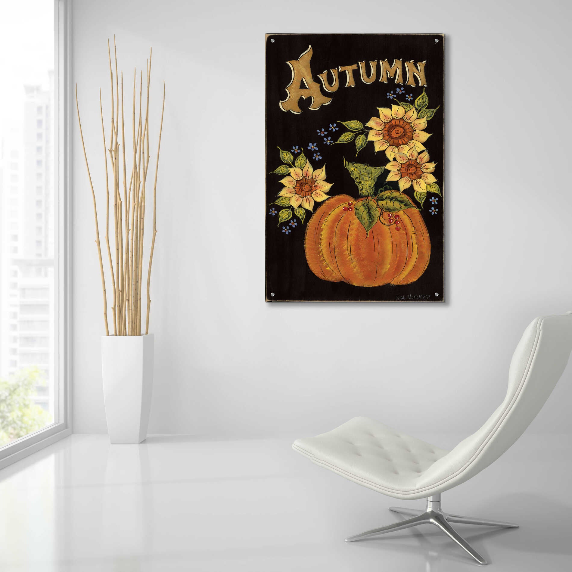 Epic Art 'Autumn' by Lisa Hilliker, Acrylic Glass Wall Art,24x36