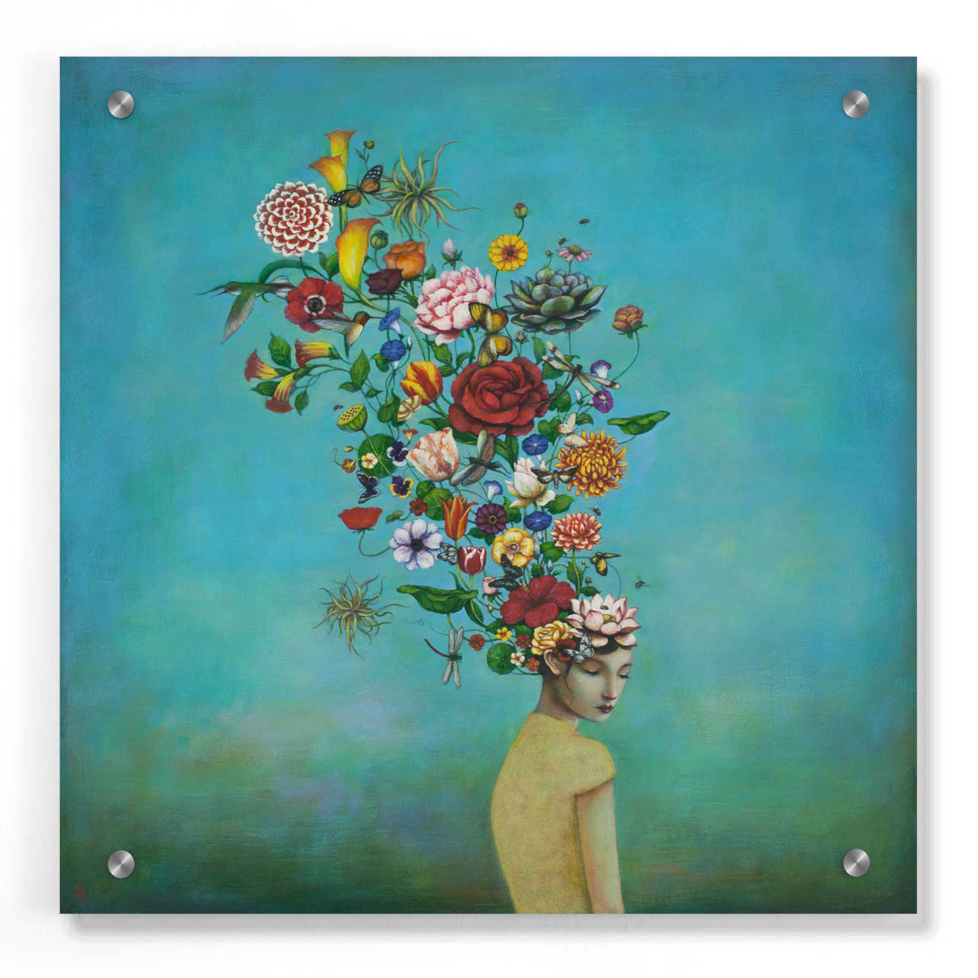Epic Art 'A Mindful Garden' by Duy Huynh, Acrylic Glass Wall Art,36x36